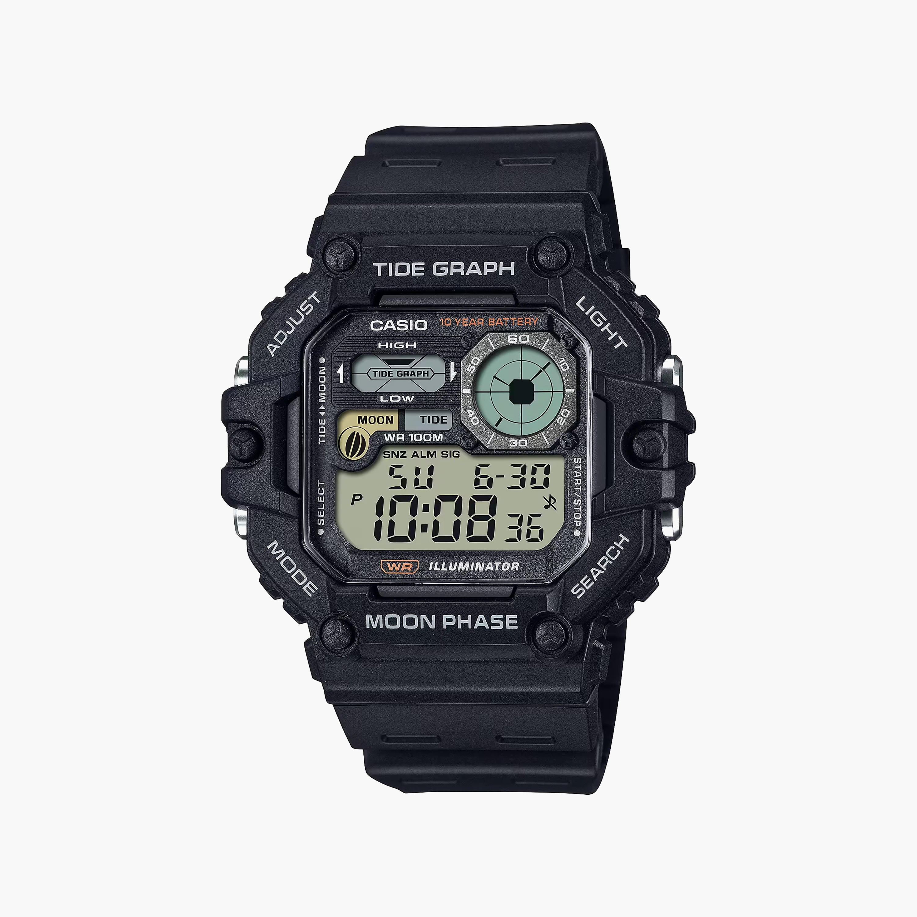 ساعة ذات انالوج من جيس بسوار من سيليكون باللون الأسود للرجال | GW0503G1-men-watchesandjewellery-watches-image-1