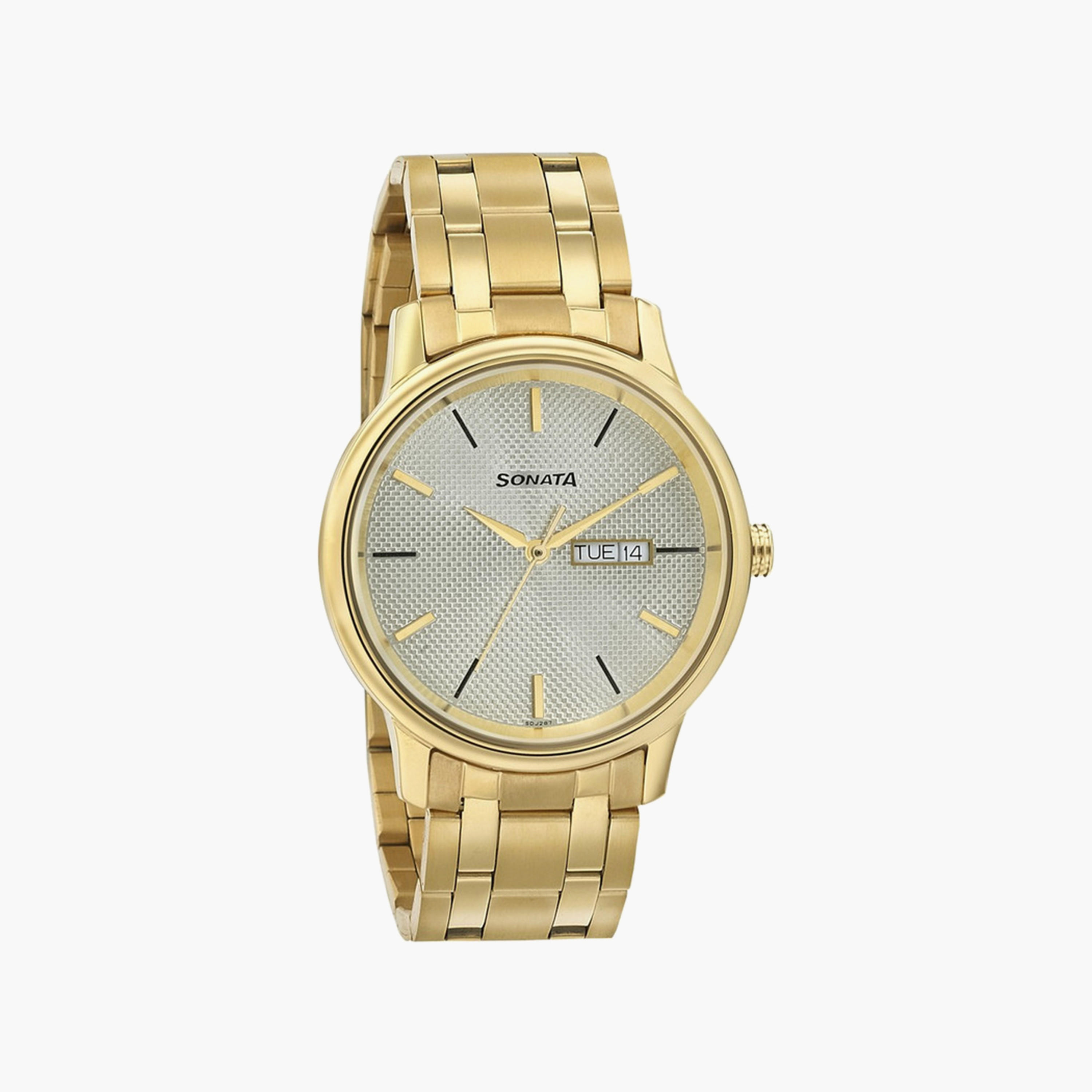 ساعة جيس ذات انالوج بسوار ستانلس ستيل باللون الذهبي | GW0549L2-men-watchesandjewellery-watches-image-1
