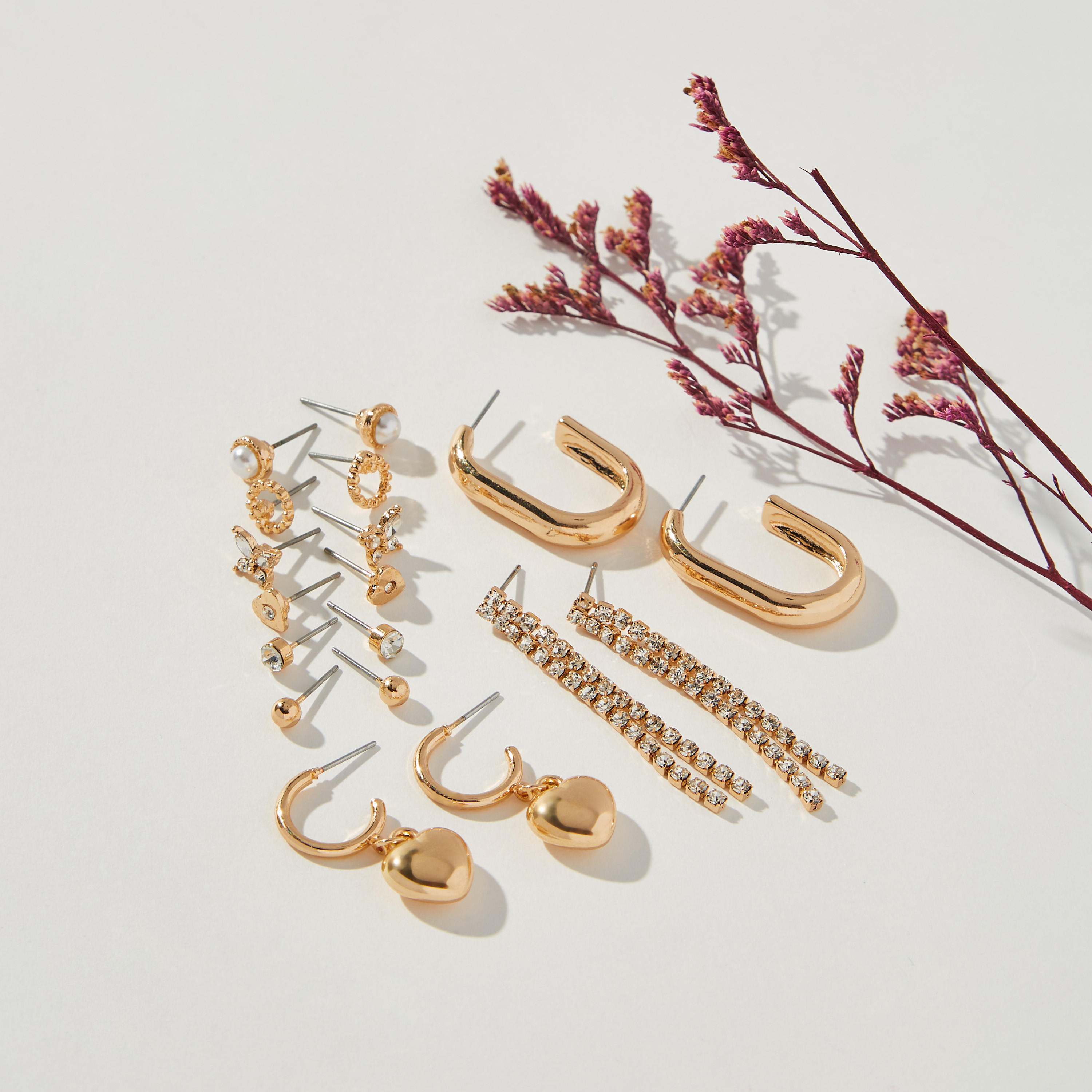 Assorted Earrings - Set of 9-women-watchesandjewellery-jewellery-earrings-image-1