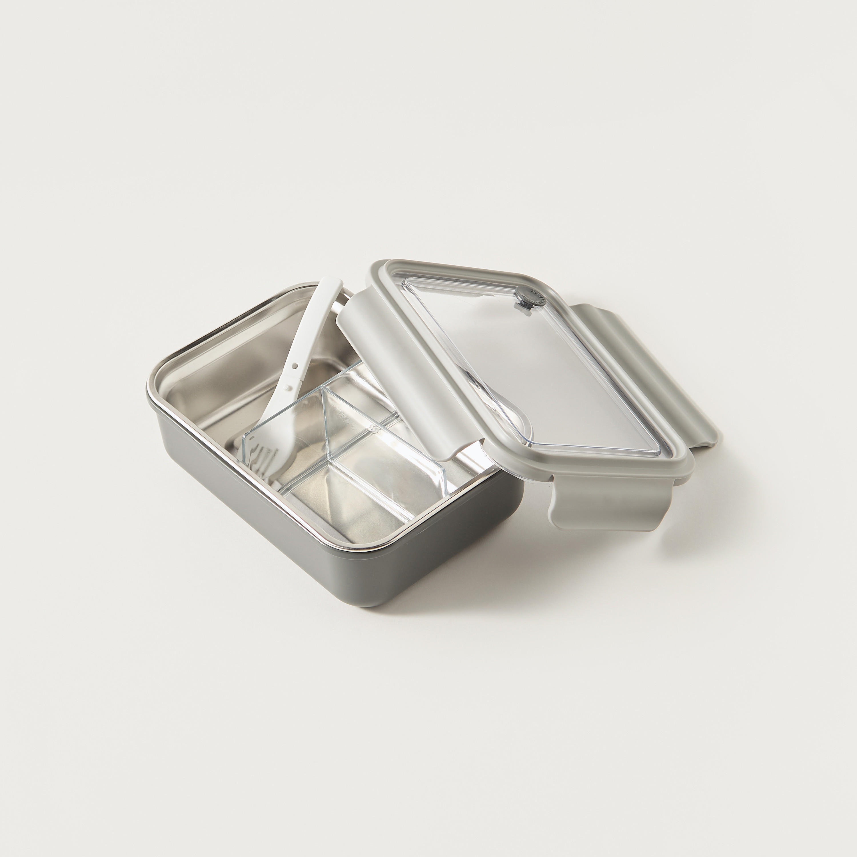 صندوق غداء سادة مقسم مع شوكة قابلة للطي-school-lunchessentials-lunchboxes-image-3
