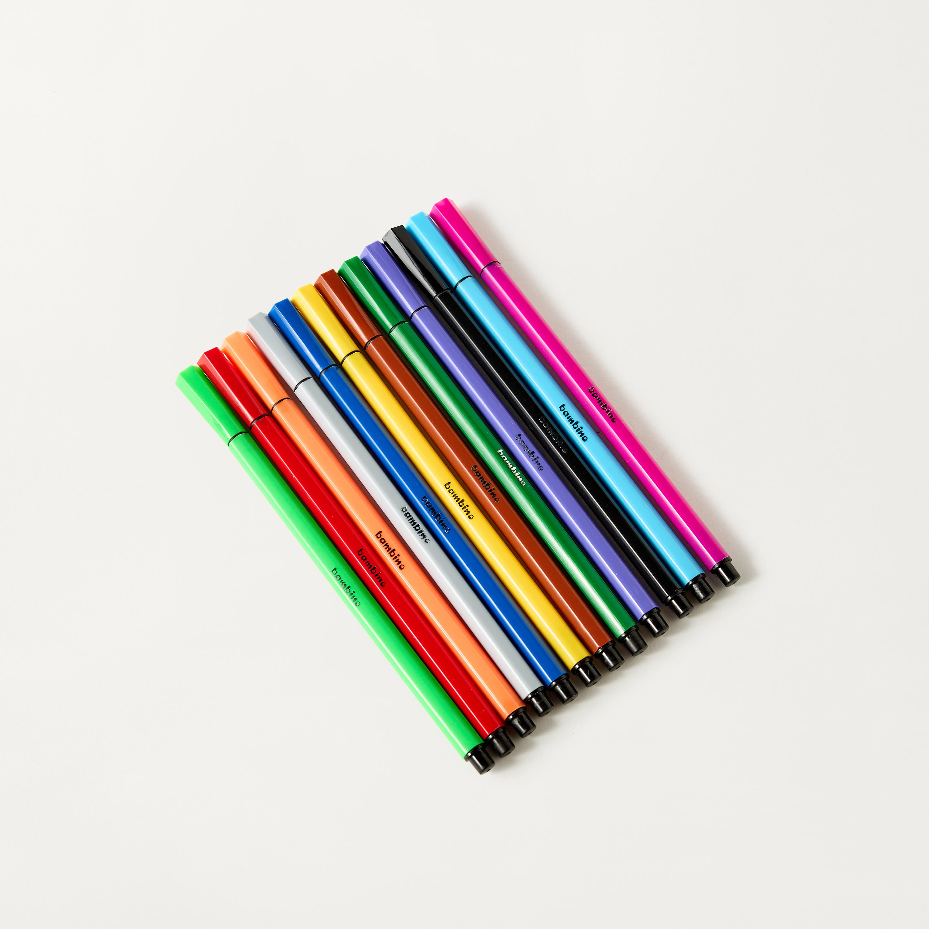 مجموعة أقلام ماركر 12 قطعة من بامبينو-school-stationery-accessories-image-1