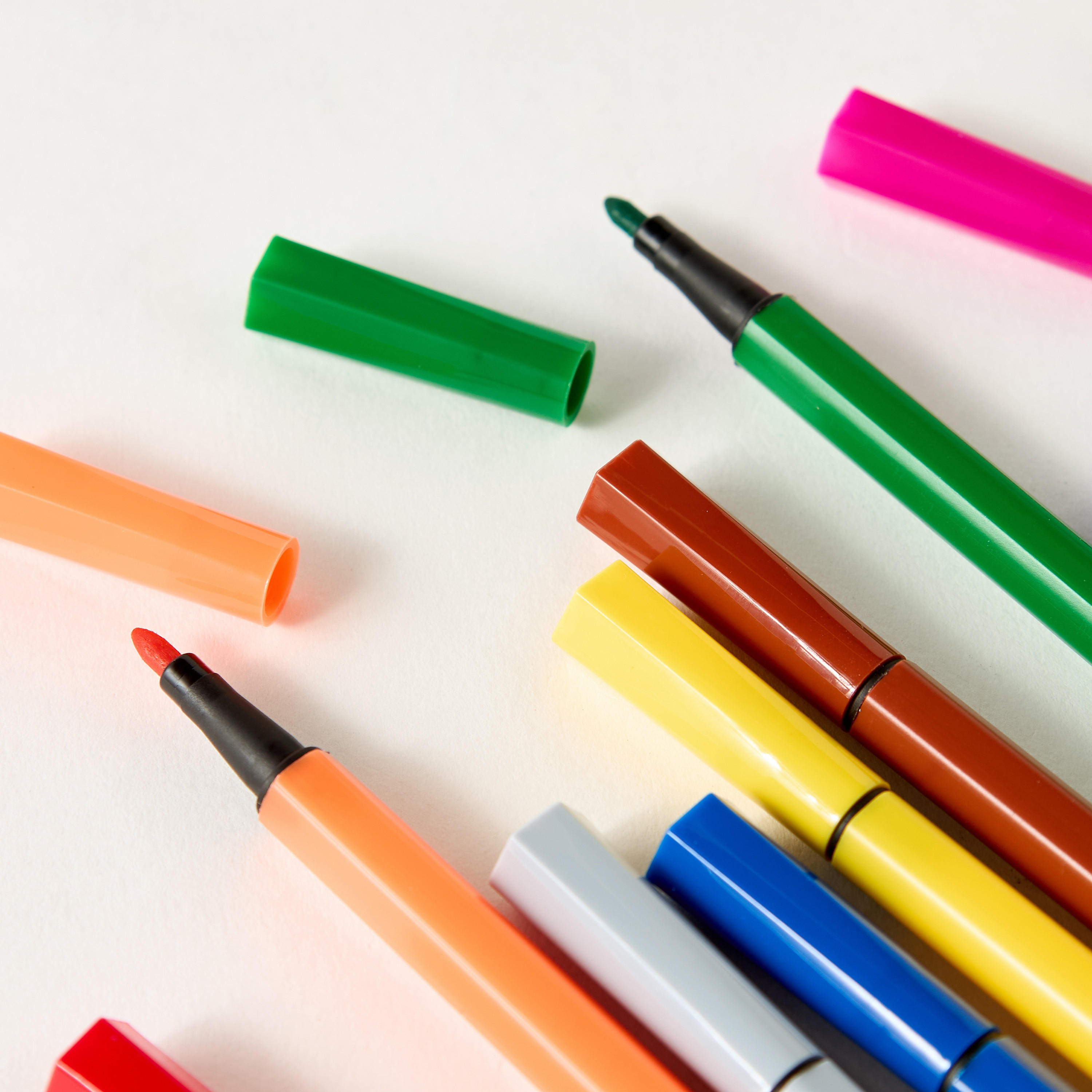 مجموعة أقلام ماركر 12 قطعة من بامبينو-school-stationery-accessories-image-4