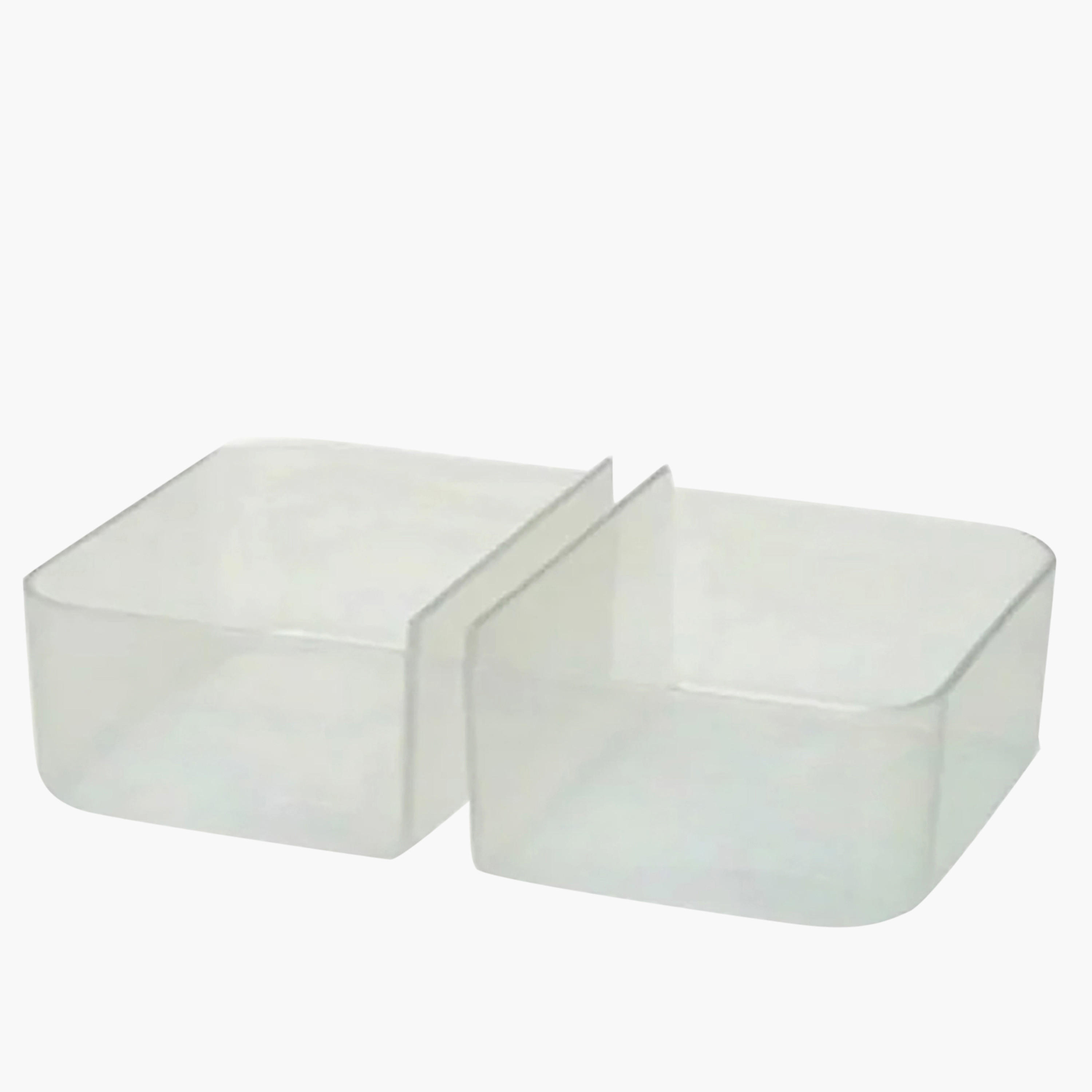 LocknLock Classic Rectangular 2-Compartment Food Container with Clip Lock Lid - 460 ml-household-kitchen-foodstorage-containers-image-1