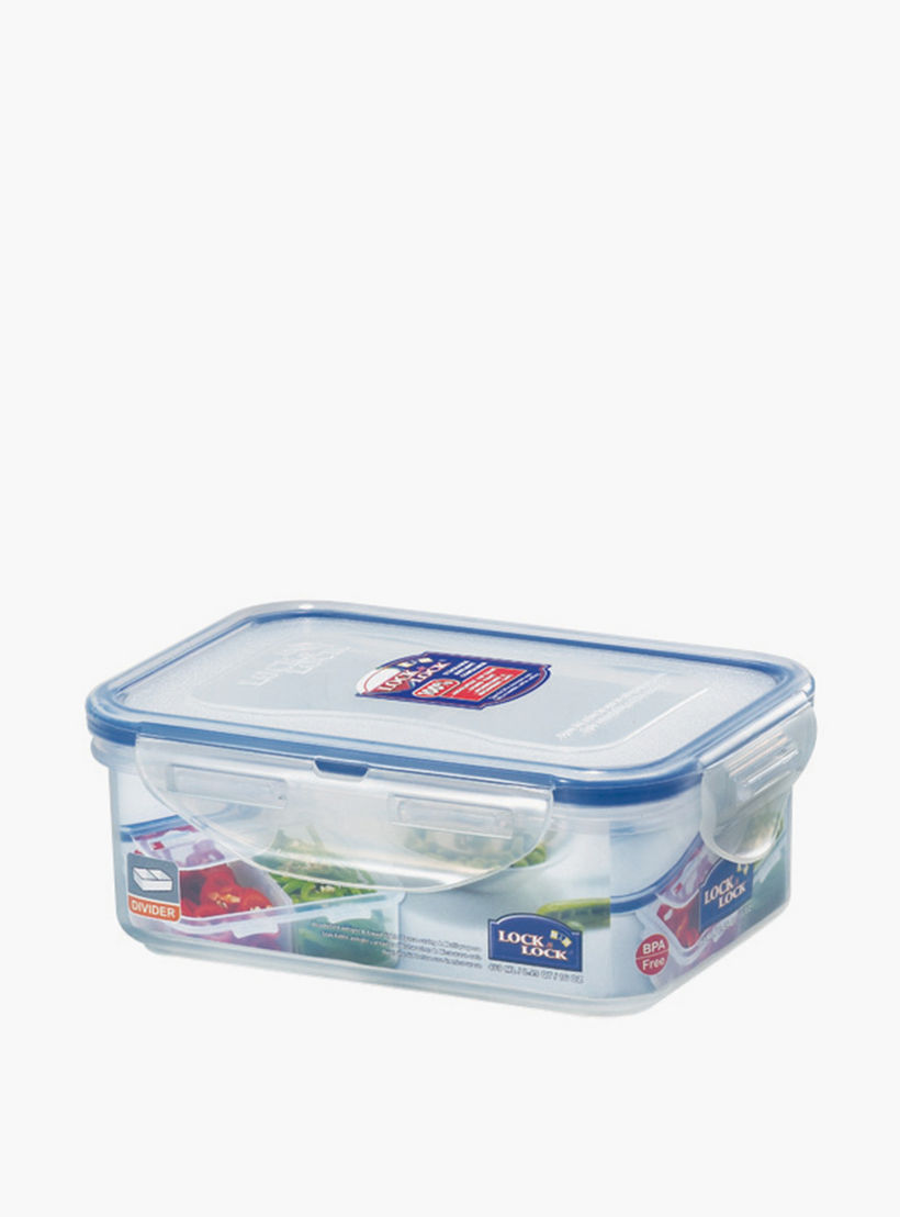 LocknLock Classic Rectangular 2-Compartment Food Container with Clip Lock Lid - 460 ml-household-kitchen-foodstorage-containers-image-2