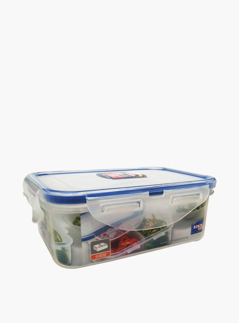 LocknLock Classic Rectangular 2-Compartment Food Container with Clip Lock Lid - 460 ml-household-kitchen-foodstorage-containers-image-4