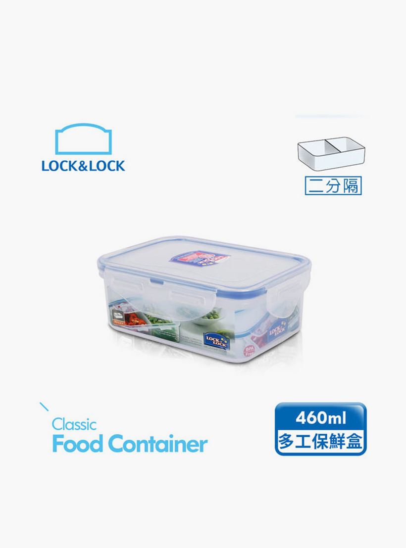 LocknLock Classic Rectangular 2-Compartment Food Container with Clip Lock Lid - 460 ml-household-kitchen-foodstorage-containers-image-5