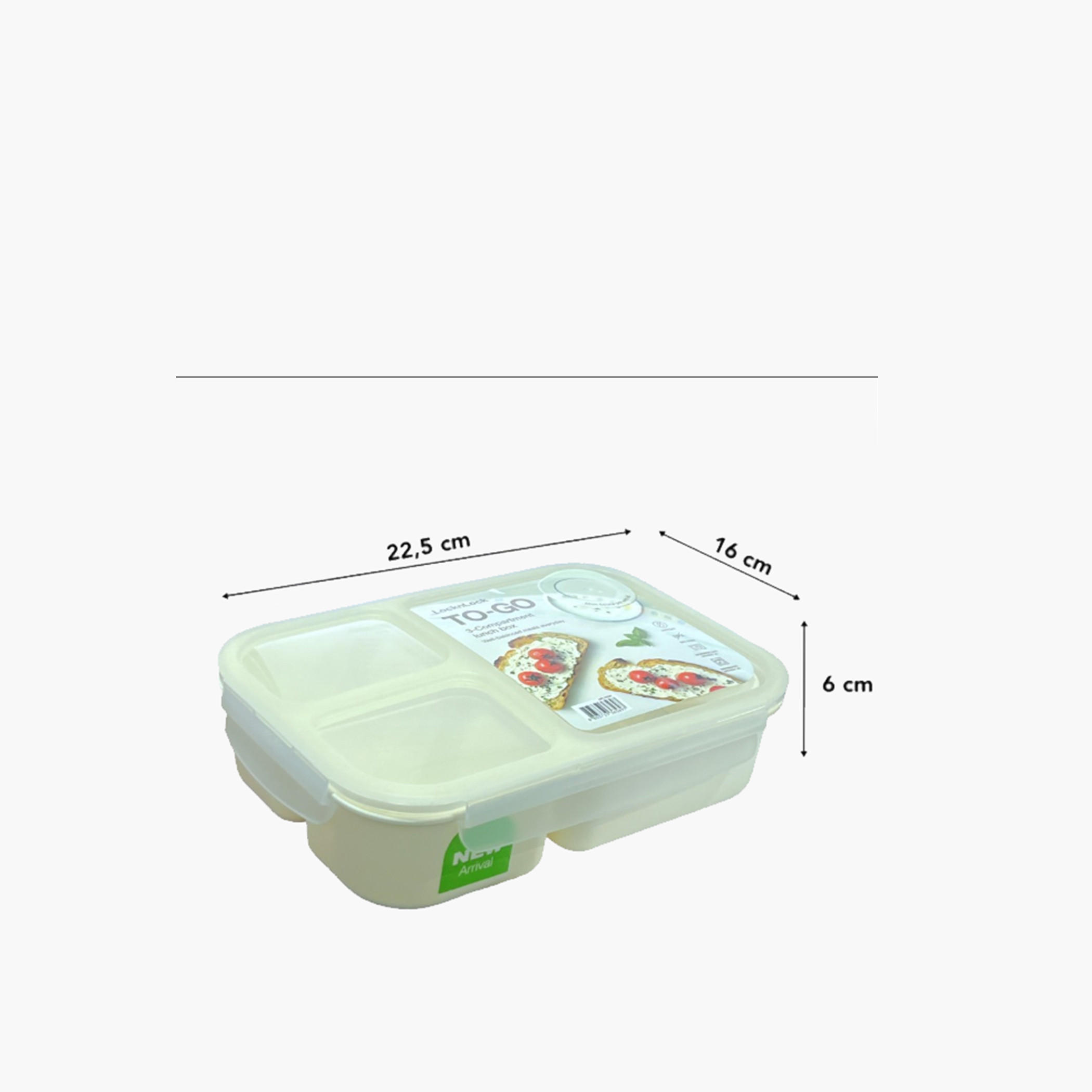 صندوق غداء 3 أقسام بغطاء بقفل بمشبك من من لوك آند لوك - 980 مل-school-lunchessentials-lunchboxes-image-5