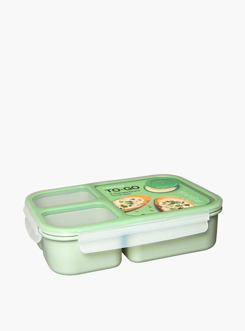 LocknLock Rectangular 3-Compartment Lunch Box with Clip Lock Lid - 980 ml-school-lunchessentials-lunchboxes-image-2