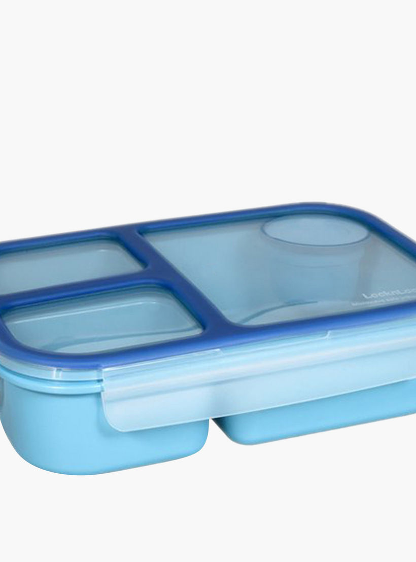 LocknLock Solid Divided Lunch Box with Clip Lock Lid - 980 ml-school-lunchessentials-lunchboxes-image-1