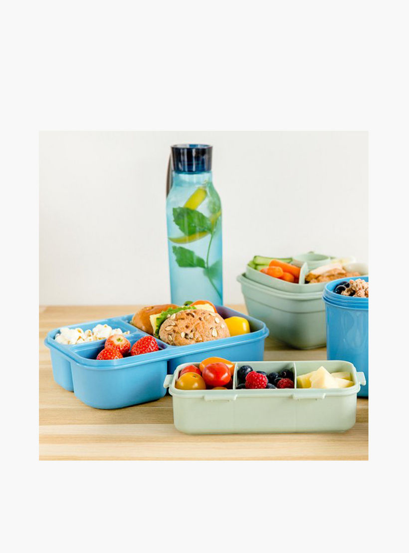 LocknLock Solid Divided Lunch Box with Clip Lock Lid - 980 ml-school-lunchessentials-lunchboxes-image-5
