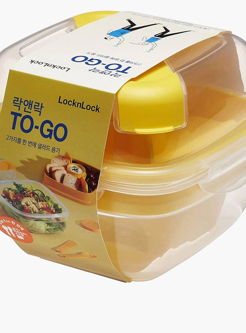 LocknLock Solid Salad Box with Fork and Knife - 950 ml-household-kitchen-foodstorage-containers-image-1