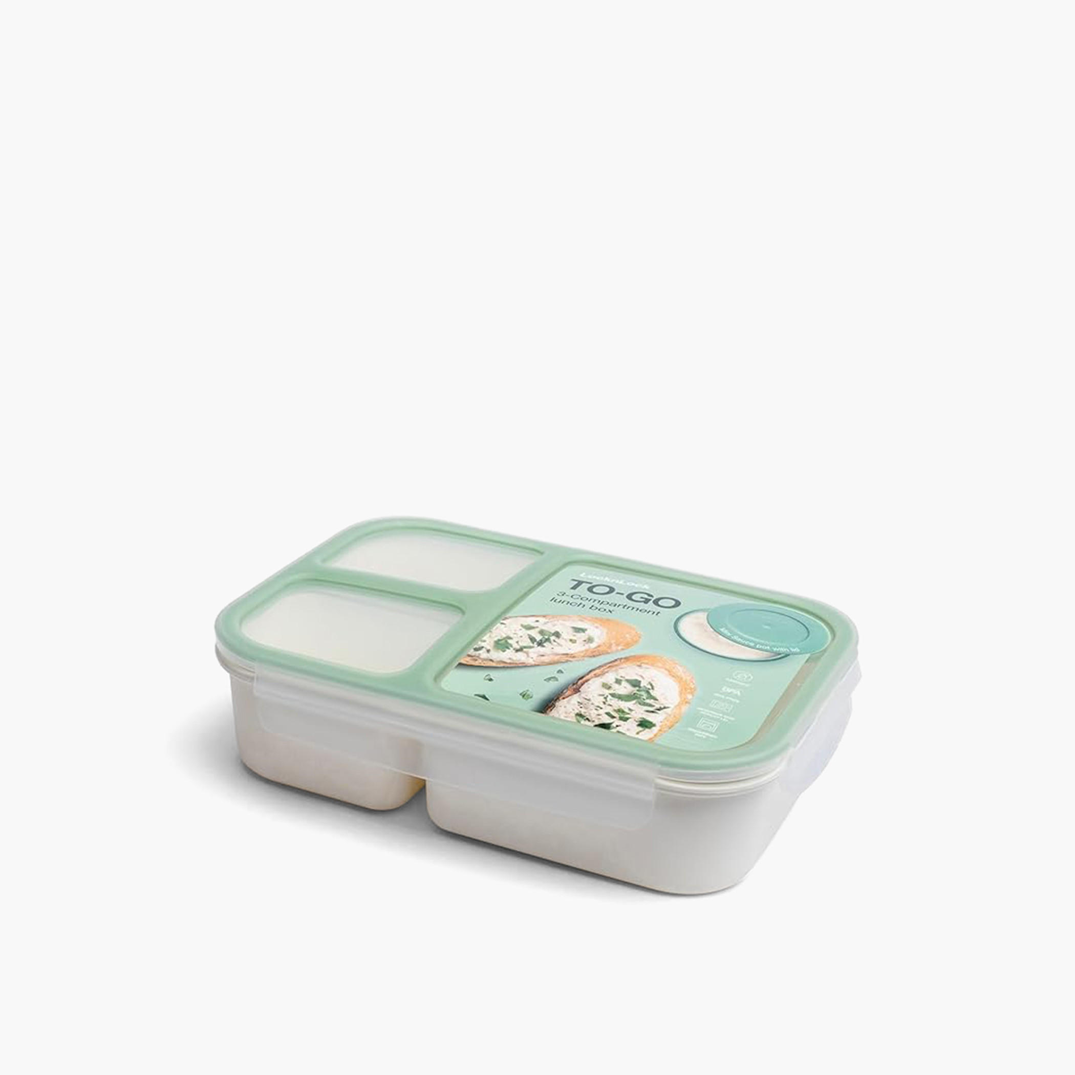 LocknLock Solid Divided Lunch Box with Clip Lock Lid - 1.5 L-school-lunchessentials-lunchboxes-image-1