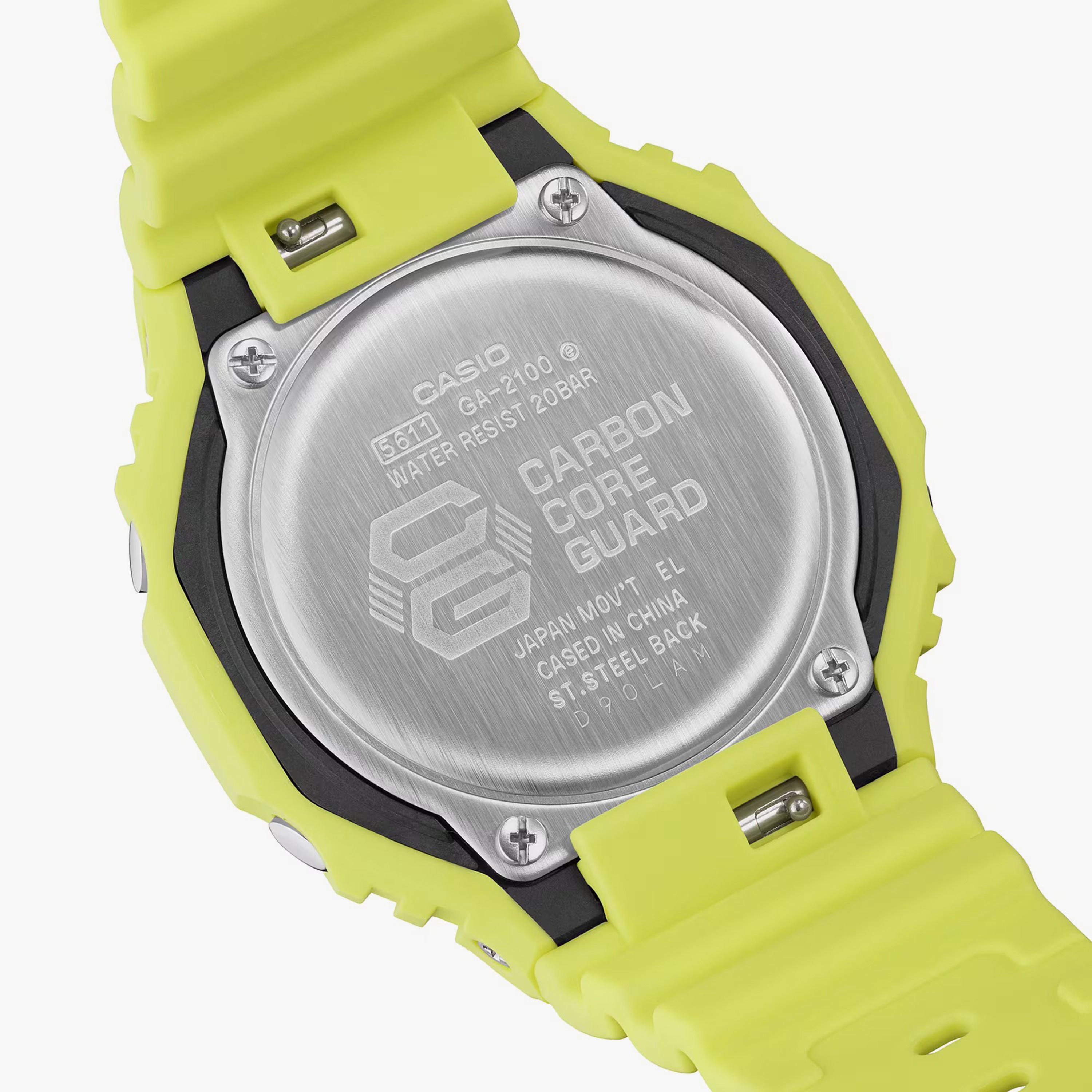 G-SHOCK Men's Yellow Analog-Digital Silicone Strap Watch | GA-2100-9A9-men-watchesandjewellery-watches-image-3