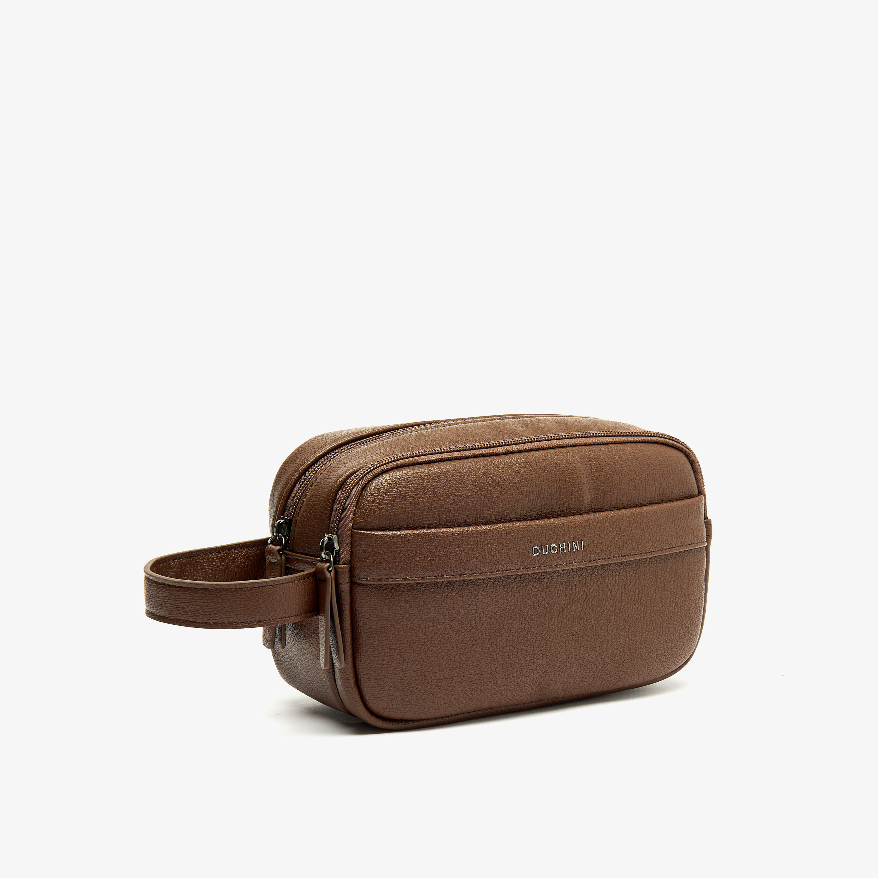 شنطة صغيرة سادة بسحاب إغلاق وحزام معصم من دوتشيني-men-bags-image-2
