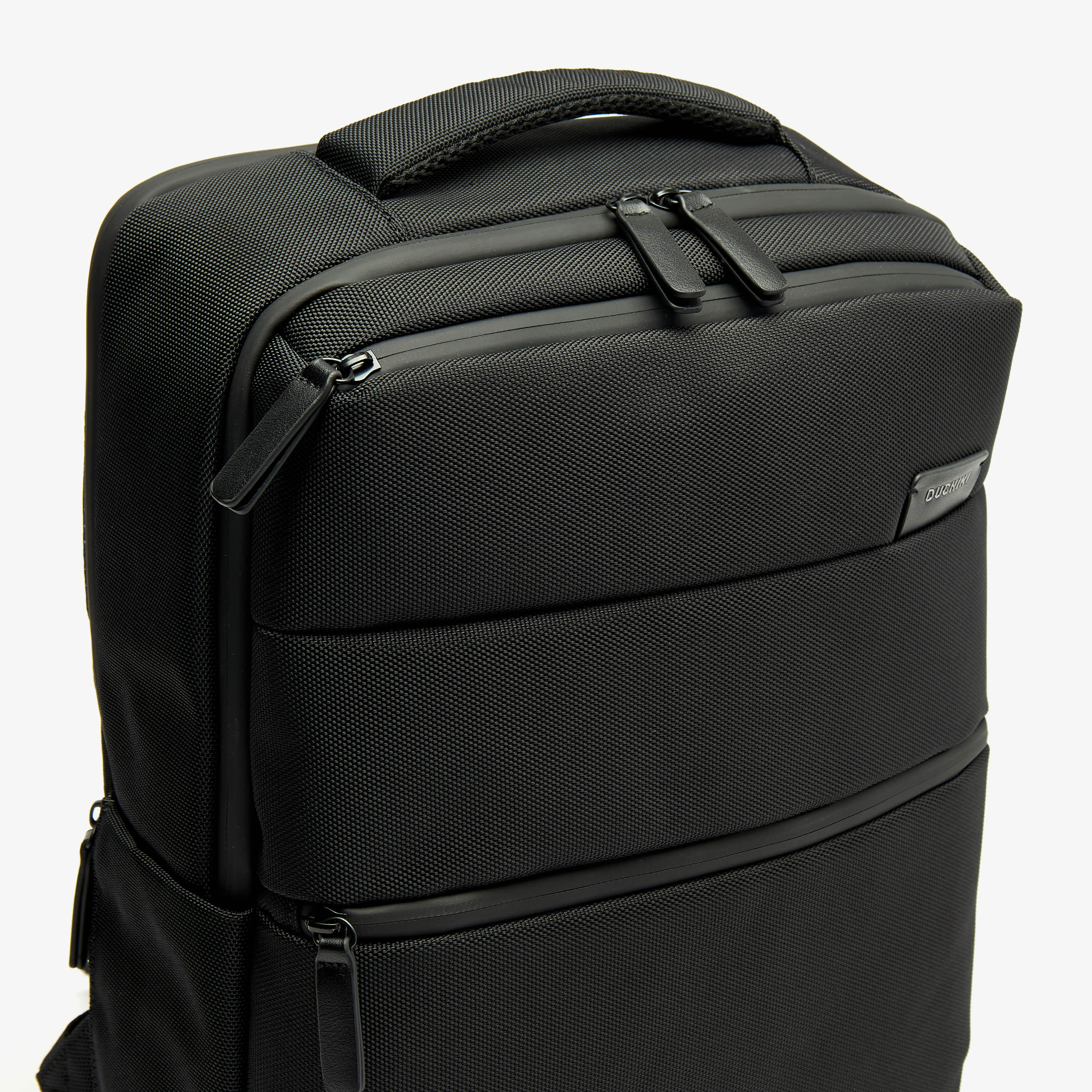 Duchini Solid Backpack with Adjustable Straps and Zip Closure-men-bags-image-4