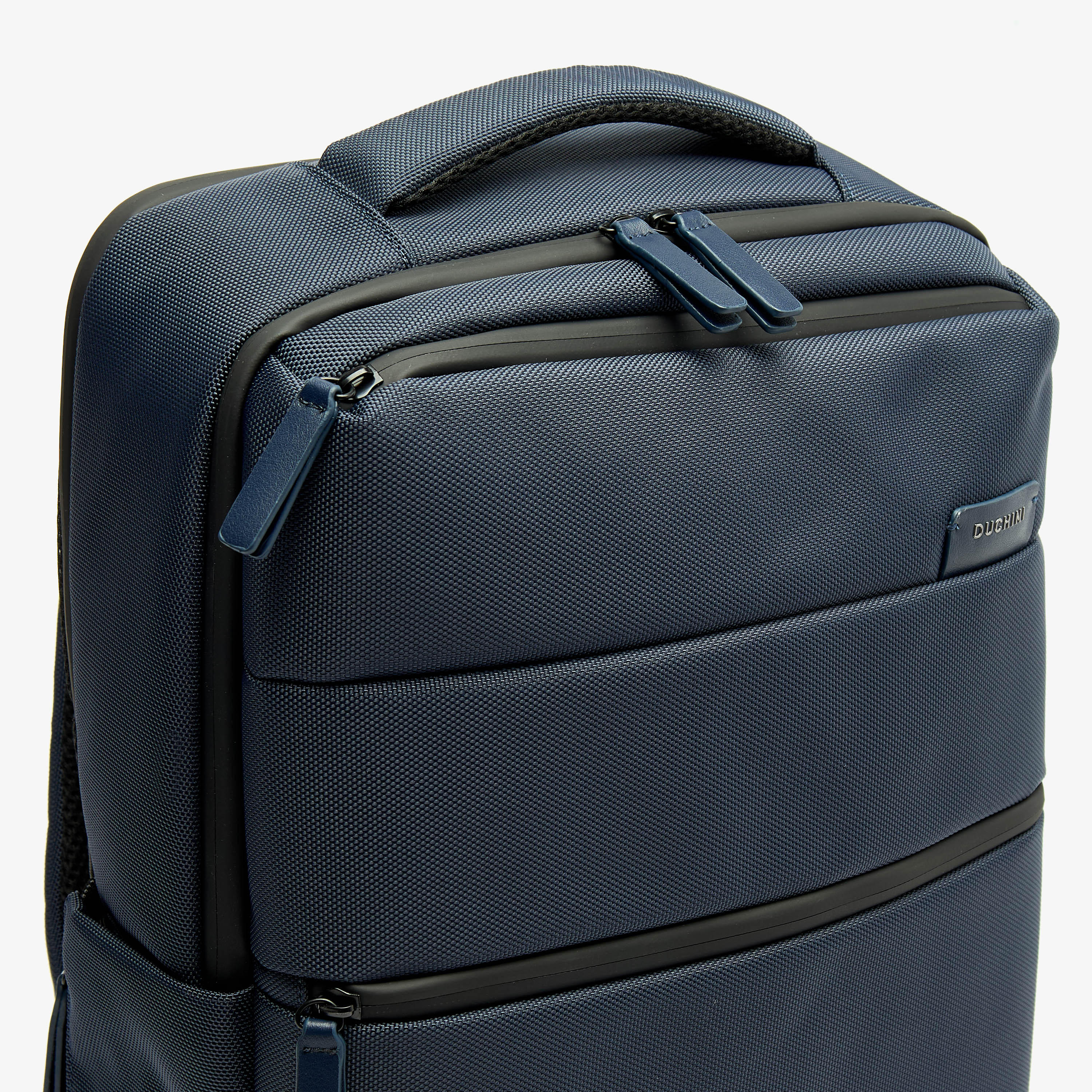 Duchini Solid Backpack with Adjustable Straps and Zip Closure-men-bags-image-4