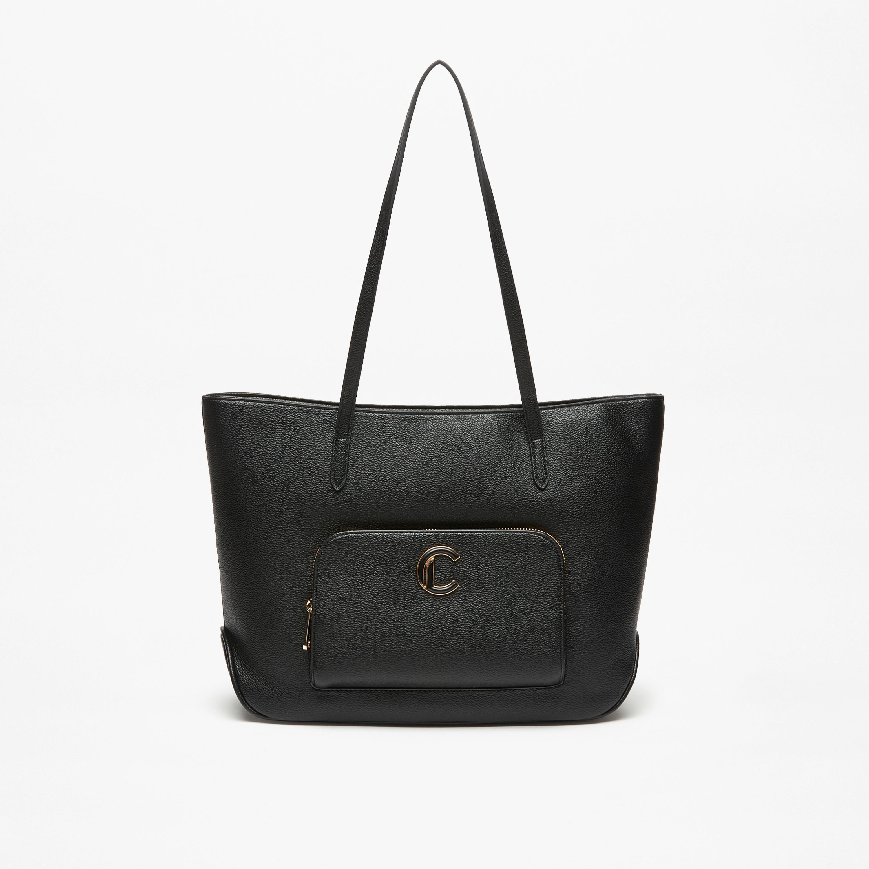Le Confort Solid Tote Bag with Front Pocket and Zip Closure-women-bagsandwallets-handbags-image-1