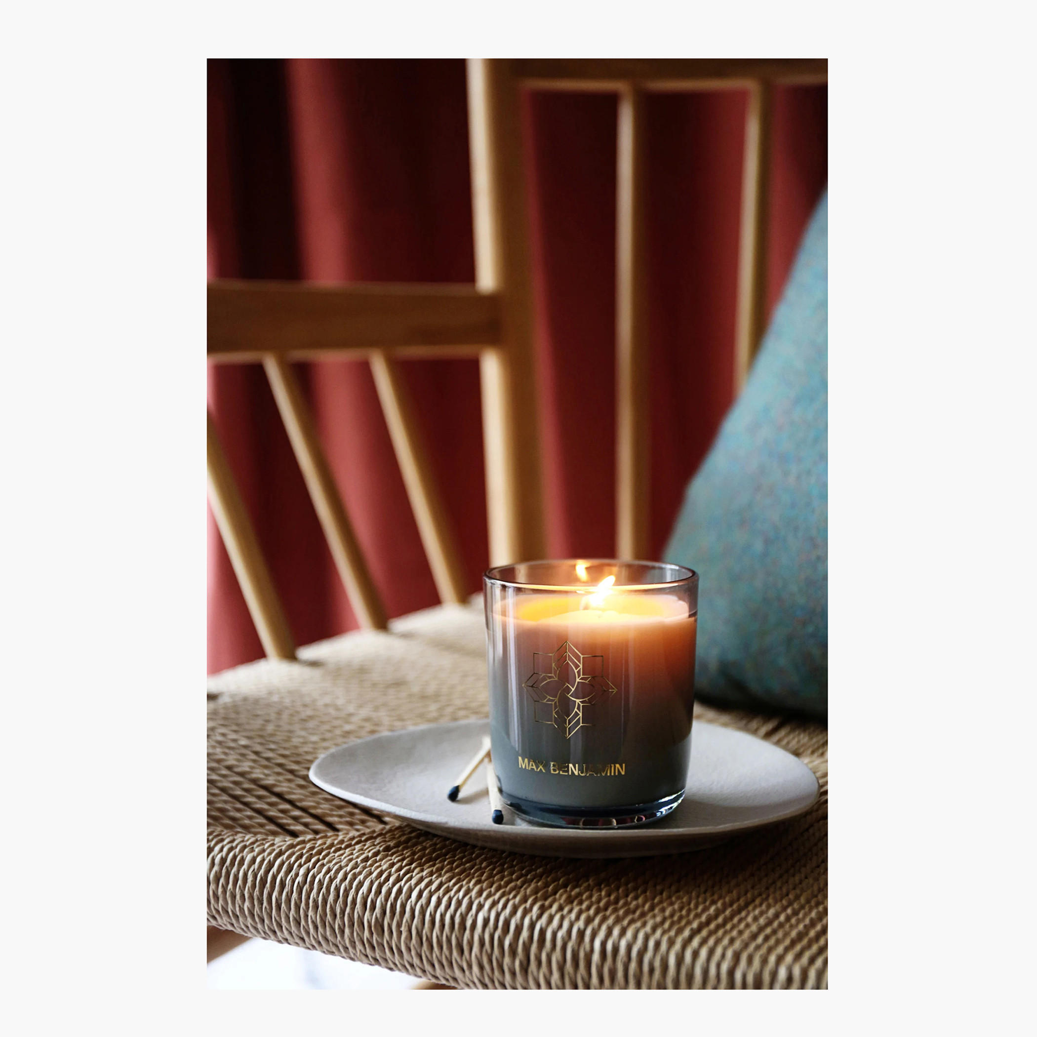 MAX BENJAMIN French Linen Water Candle with Lid - 210 gms-household-homefragrance-candles-image-1