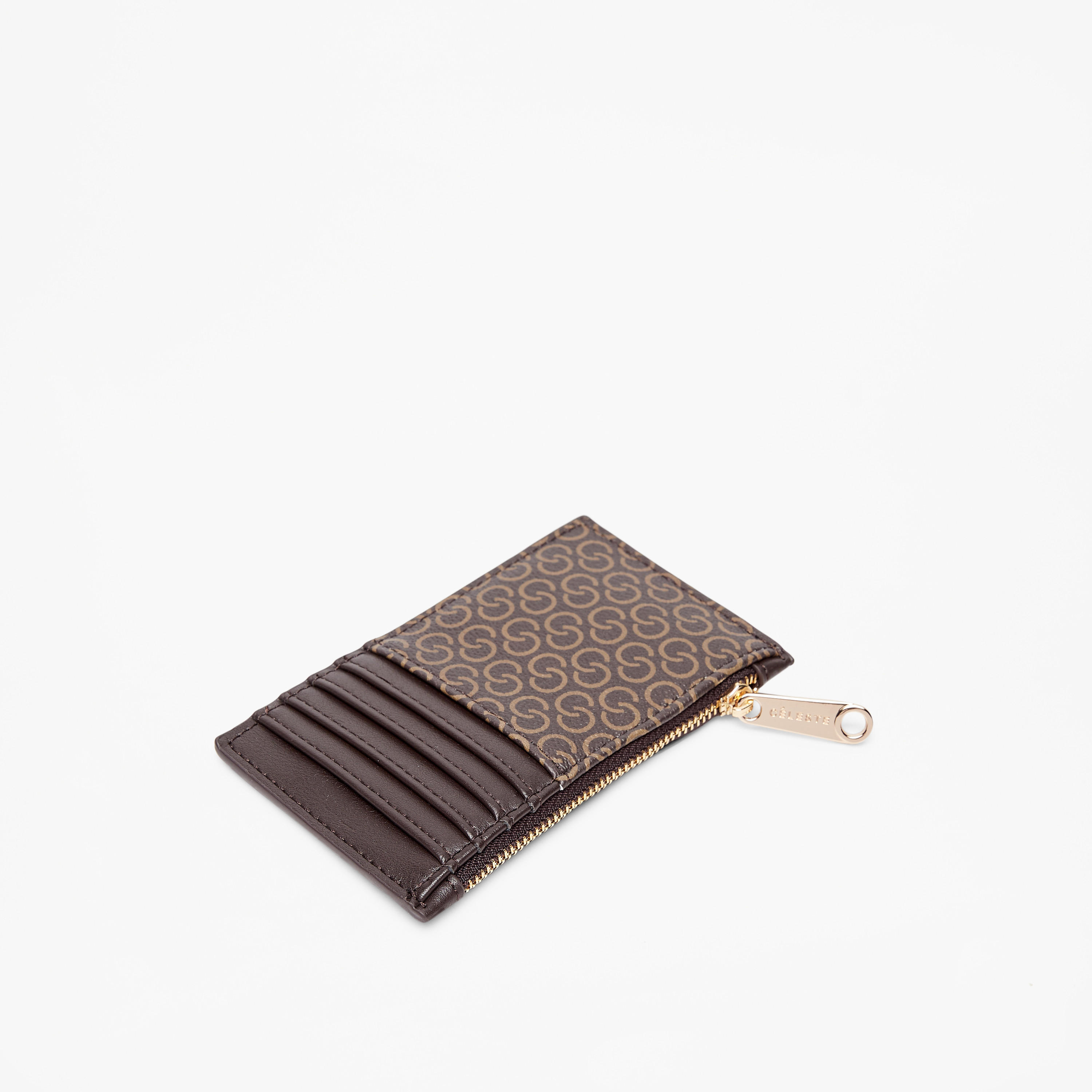 Celeste Monogram Print Card Holder with Zip Closure-women-bagsandwallets-wallets-image-3