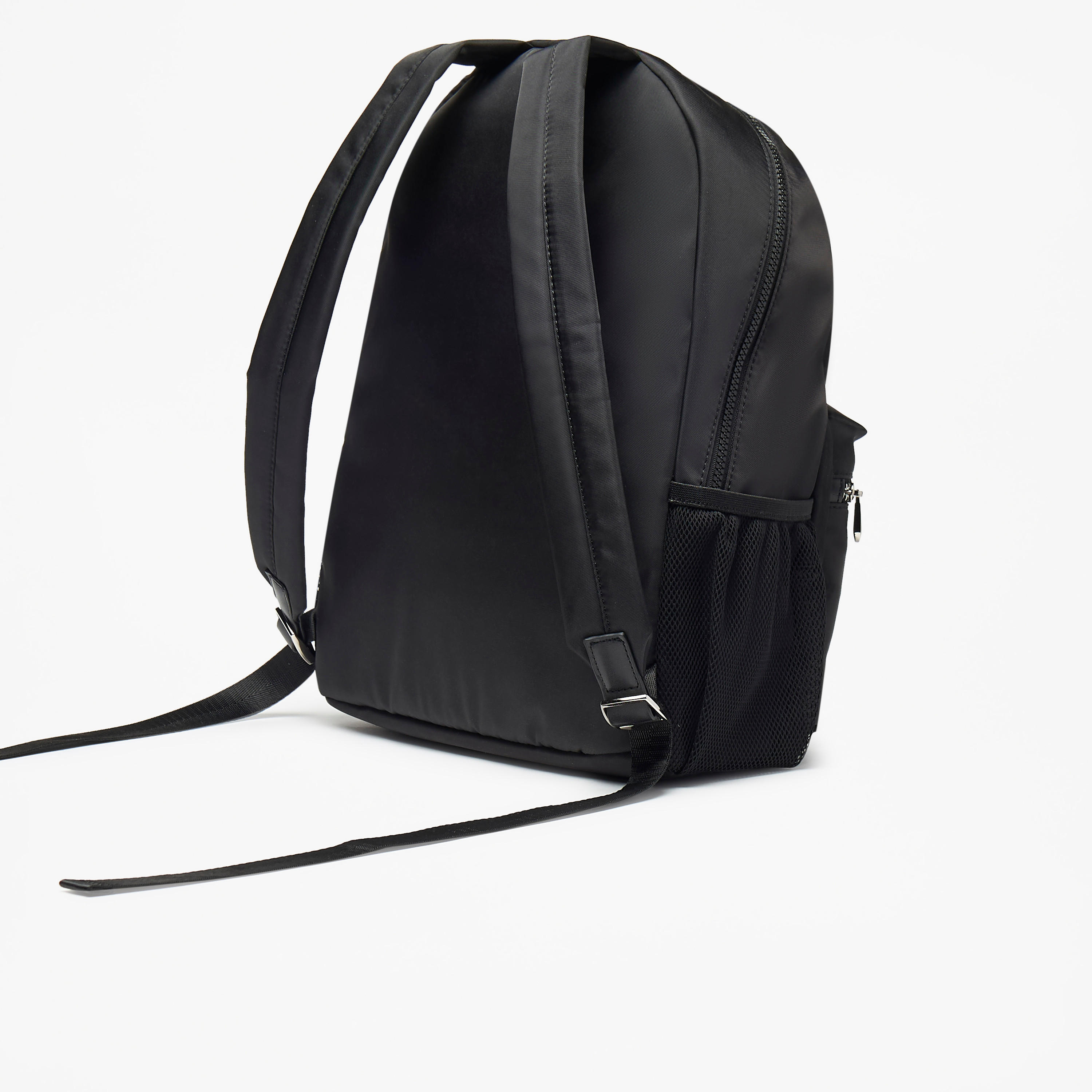 Missy Logo Applique Backpack with Adjustable Straps and Zip Closure - 31x40x13 cm-men-bags-image-2
