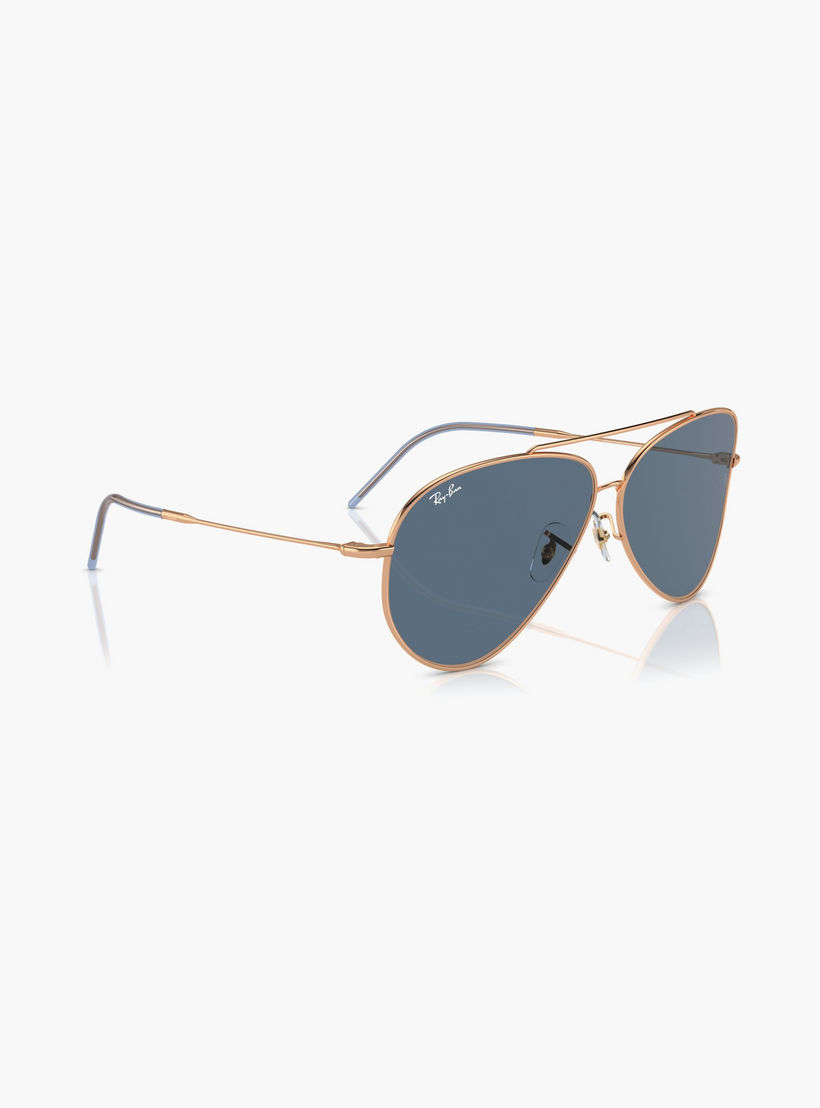 Ray-Ban Reverse Unisex Dark Blue Lens 59 MM Aviator Sunglasses | 0RBR0101S-men-sunglasses-image-3