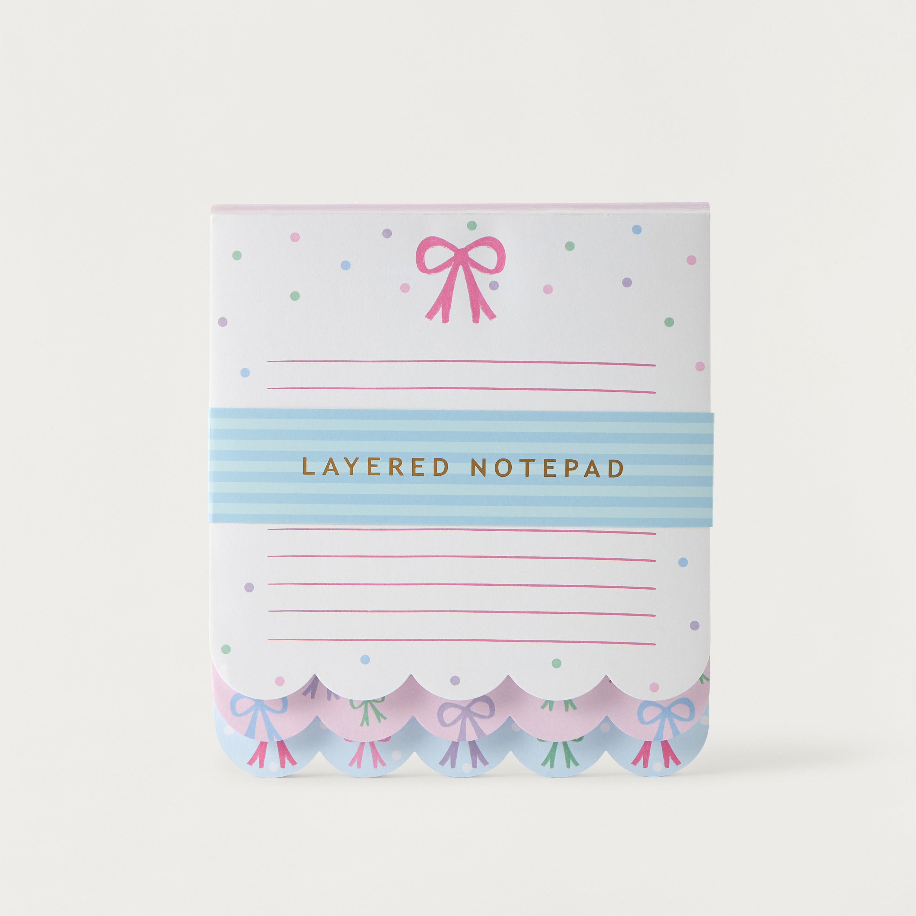 Bow Print Layered Notepad-school-stationery-notebooks-image-1