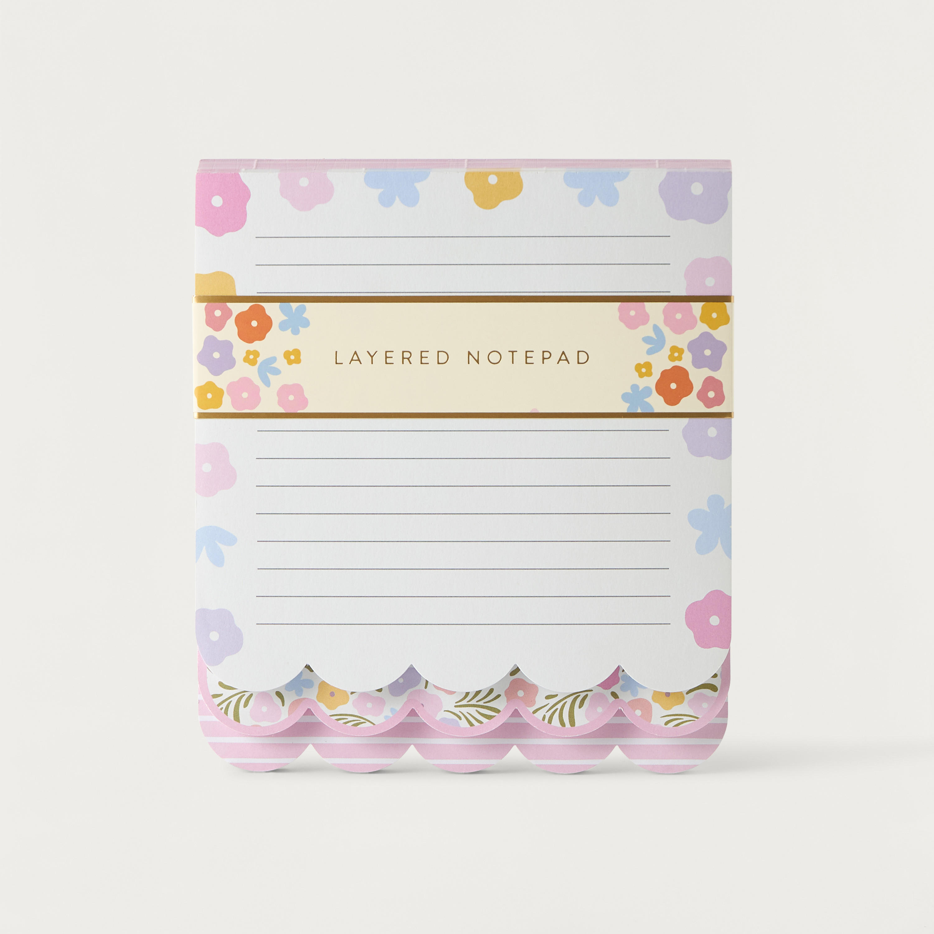 Floral Print Layered Notepad-school-stationery-sets-image-1