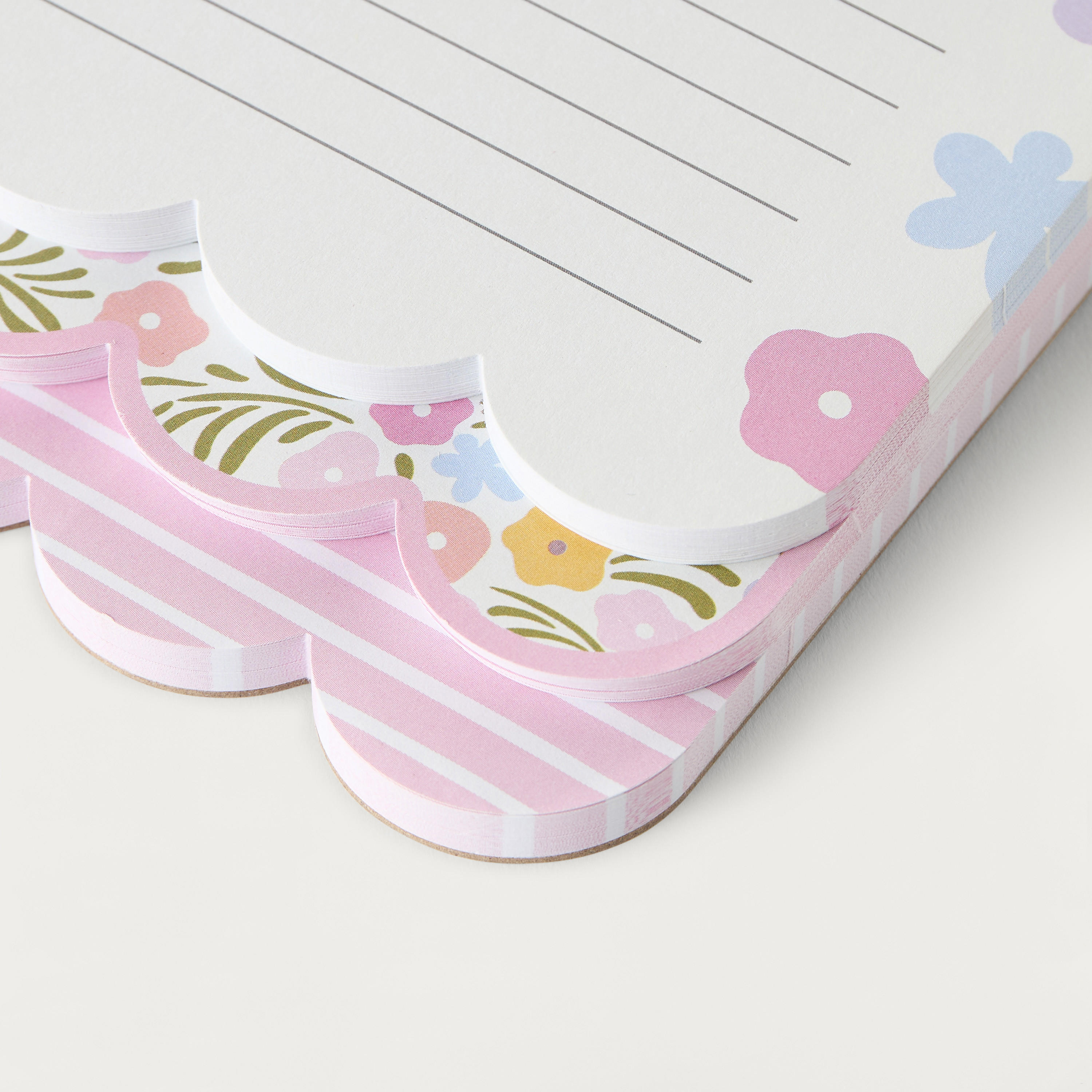 Floral Print Layered Notepad-school-stationery-sets-image-3