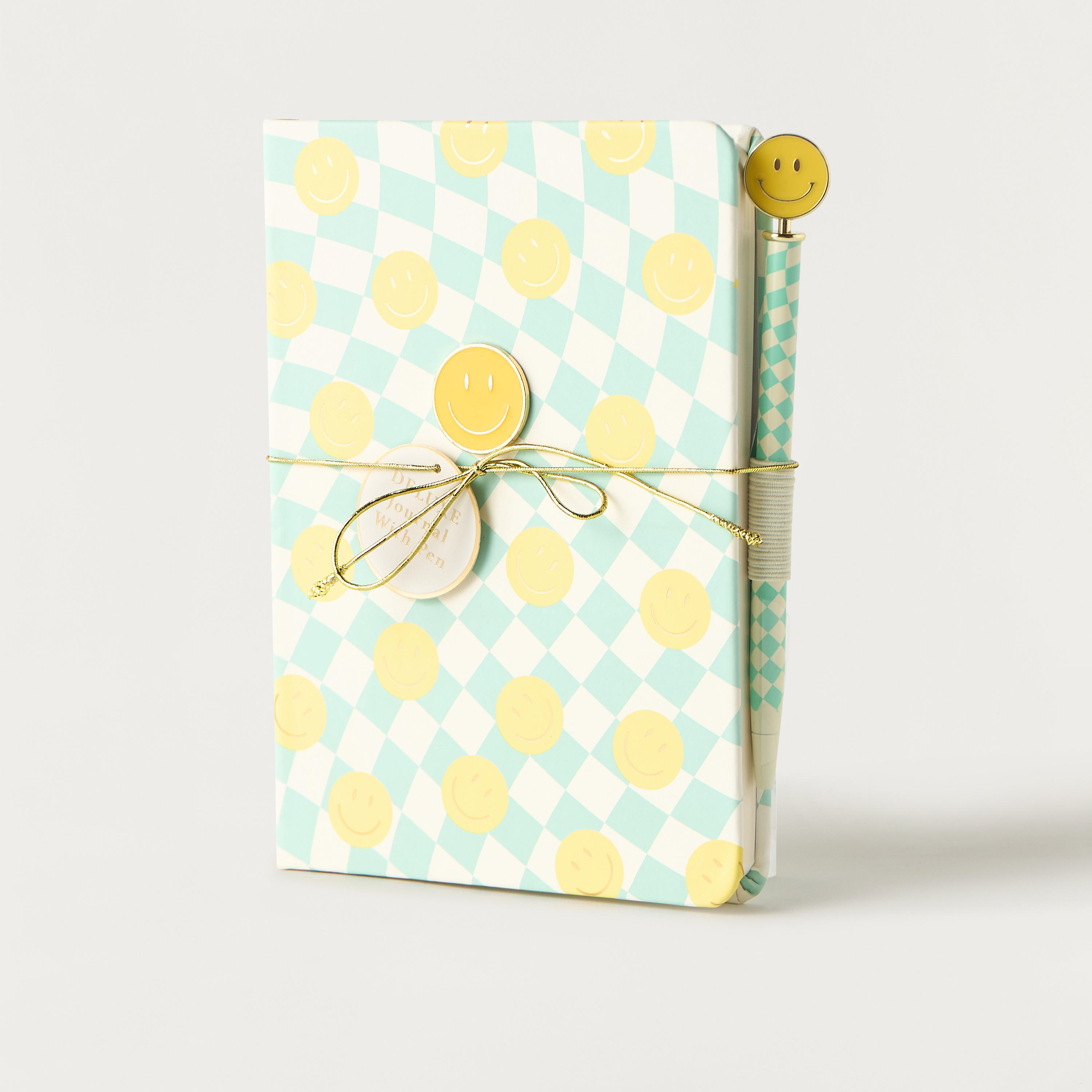 Smiley Print Journal with Pen-school-stationery-planners-image-1