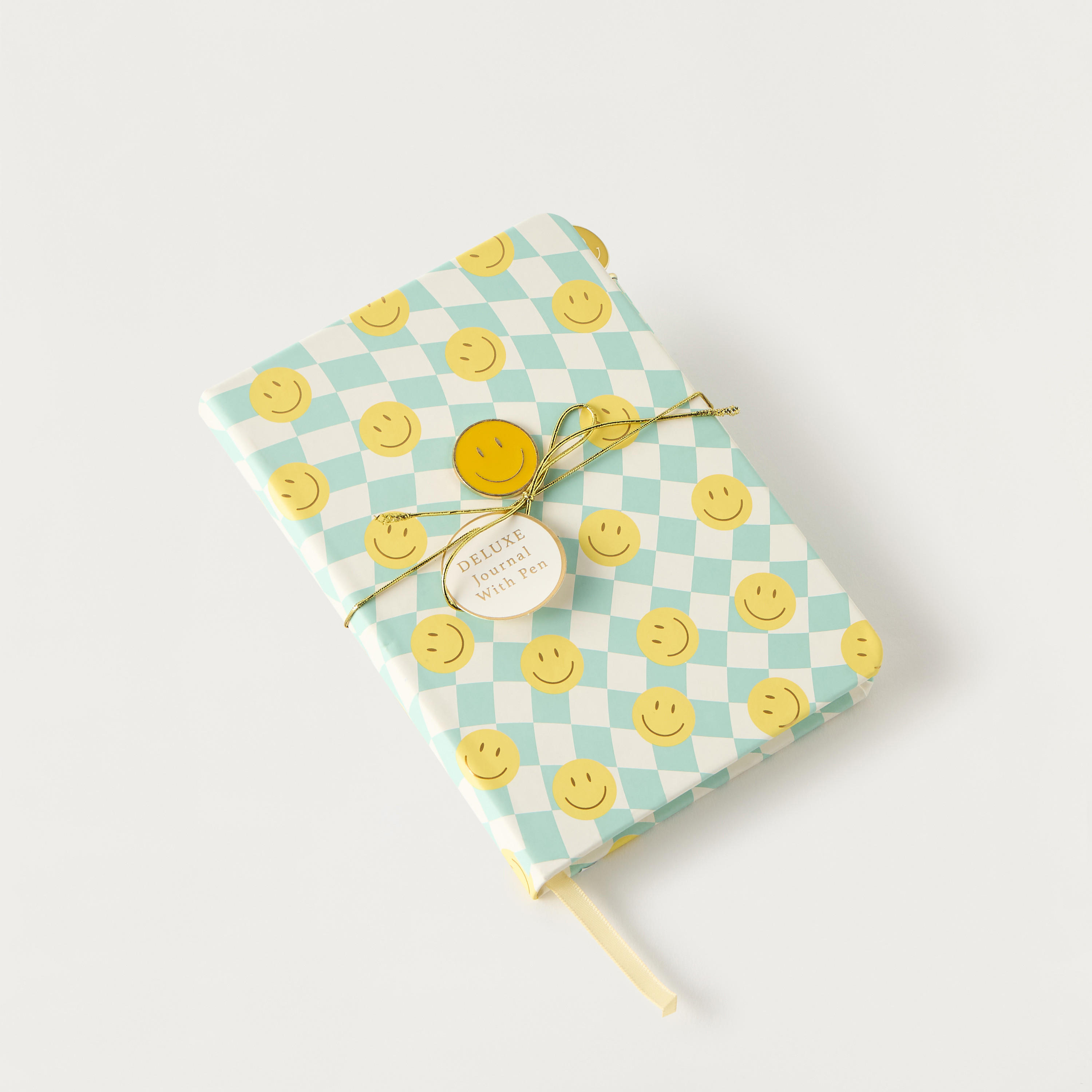 Smiley Print Journal with Pen-school-stationery-planners-image-2