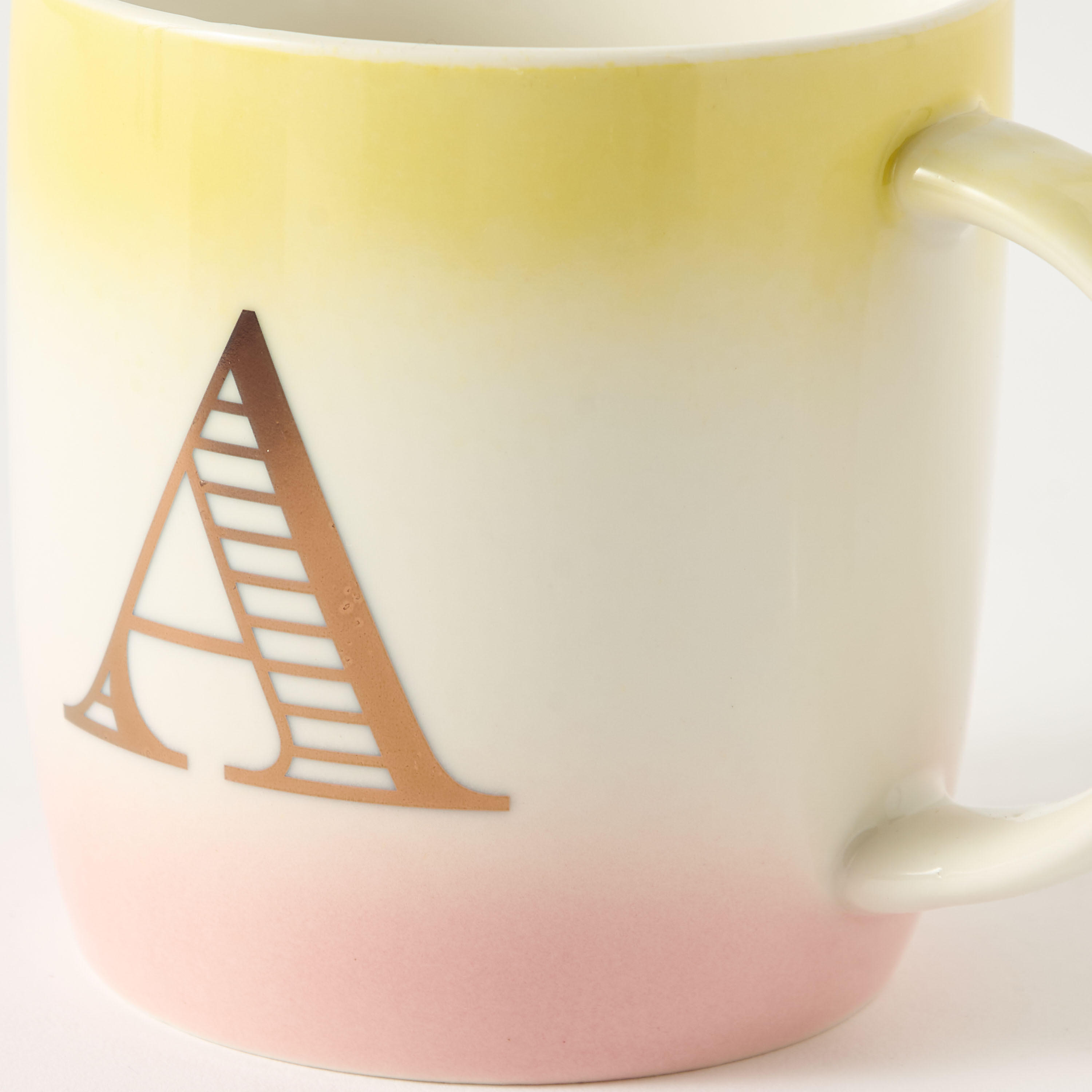 Colourblock Ceramic Mug with Initial A - 360 ml-household-dining-teaandcoffee-mugsandcups-image-3