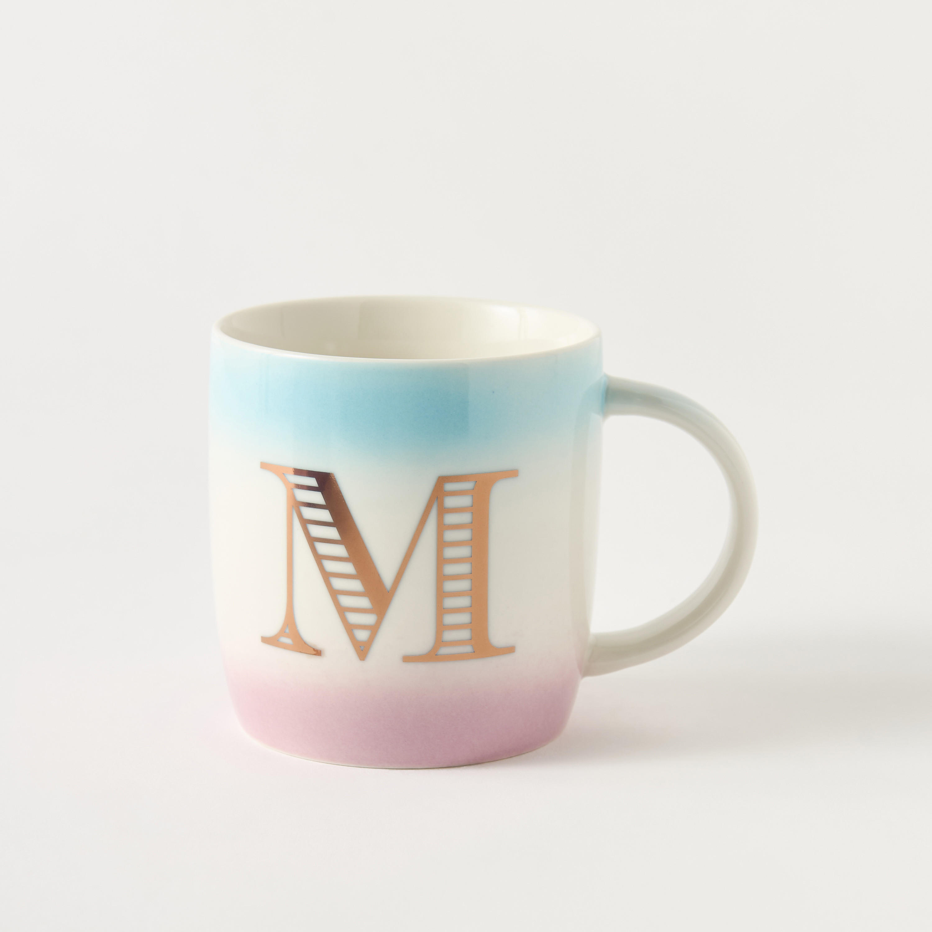 Colourblock Ceramic Mug with Initial A - 360 ml-household-dining-teaandcoffee-mugsandcups-image-1