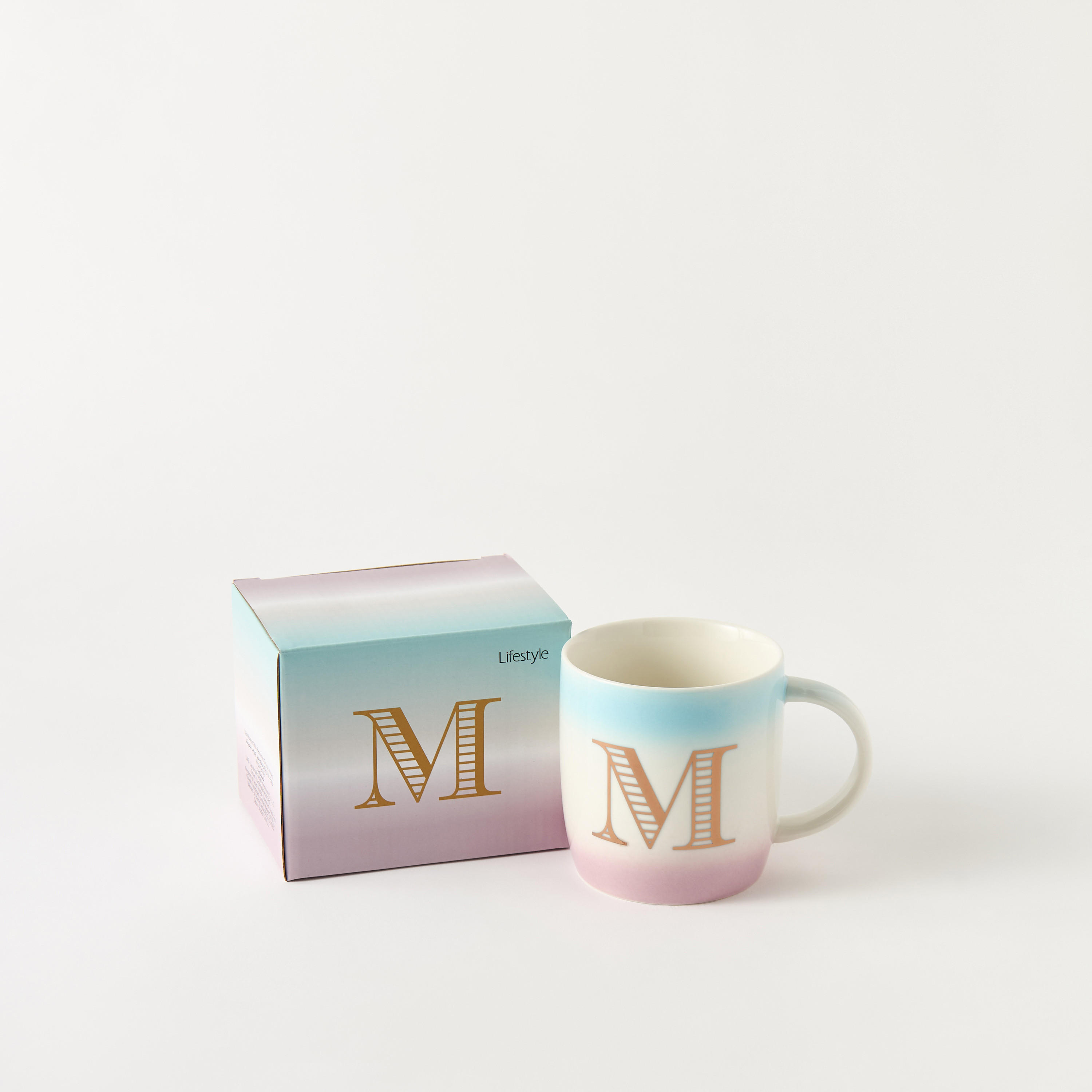 Colourblock Ceramic Mug with Initial A - 360 ml-household-dining-teaandcoffee-mugsandcups-image-2