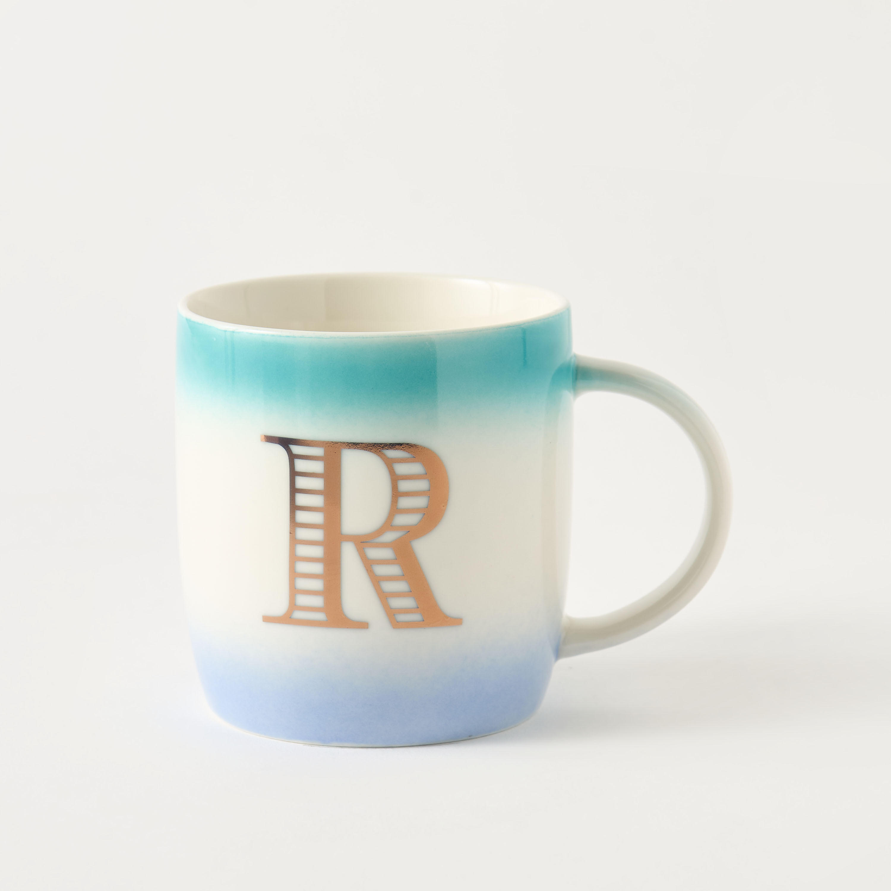 Colourblock Ceramic Mug with Initial A - 360 ml-household-dining-teaandcoffee-mugsandcups-image-1