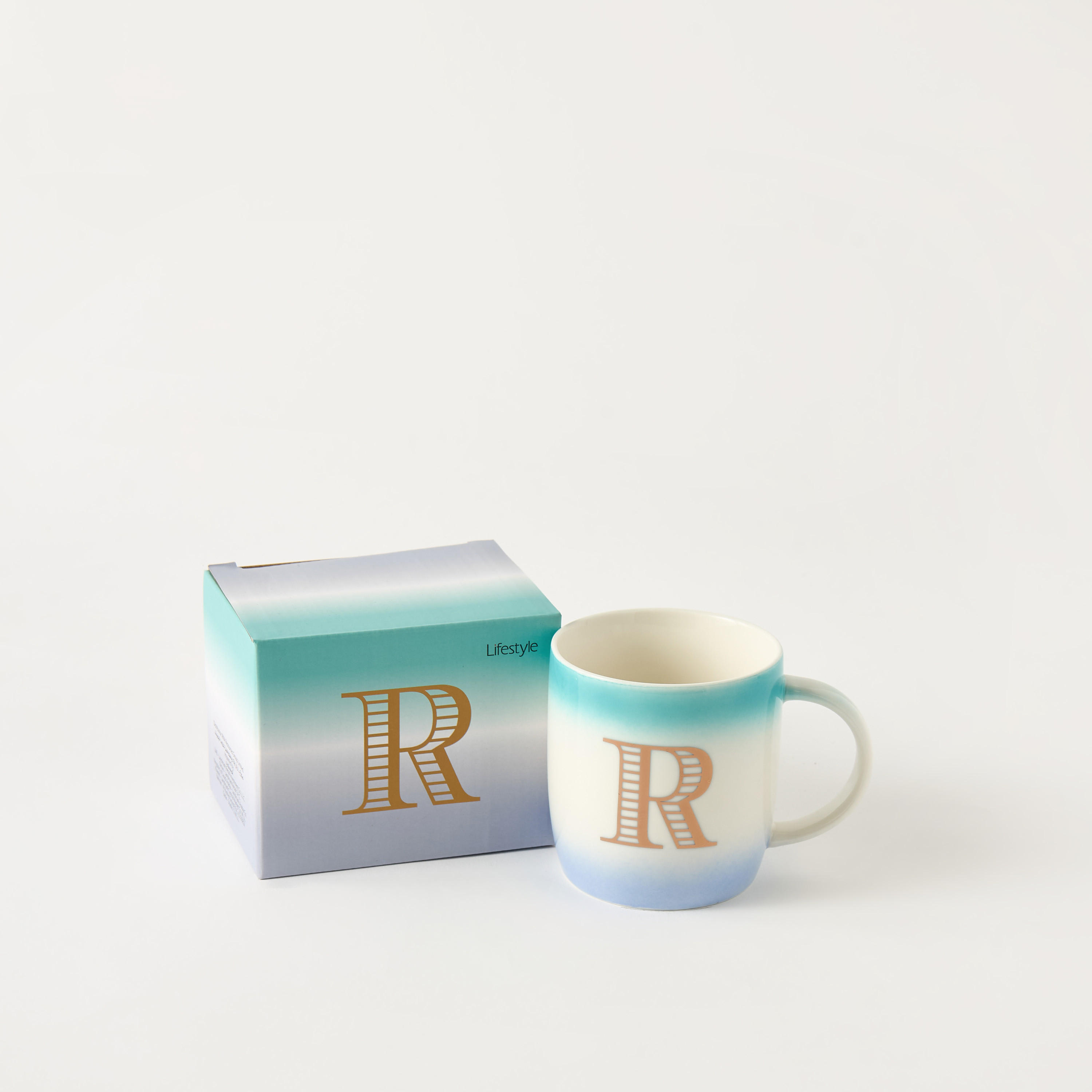 Colourblock Ceramic Mug with Initial A - 360 ml-household-dining-teaandcoffee-mugsandcups-image-2