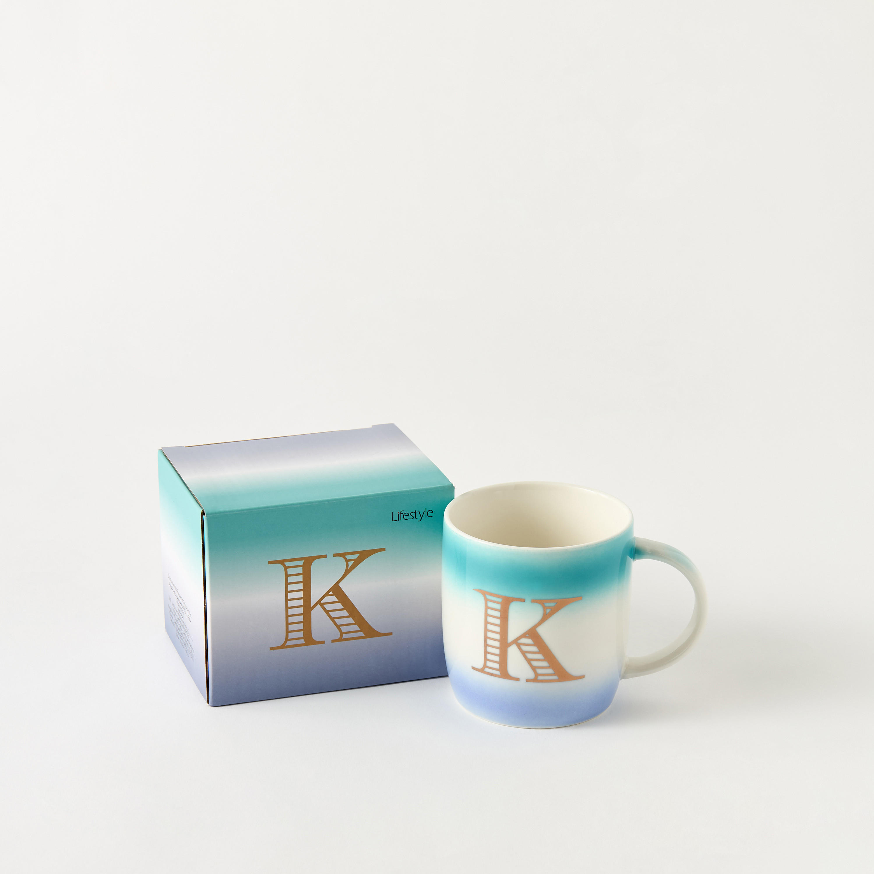 Colourblock Ceramic Mug with Initial A - 360 ml-household-dining-teaandcoffee-mugsandcups-image-2