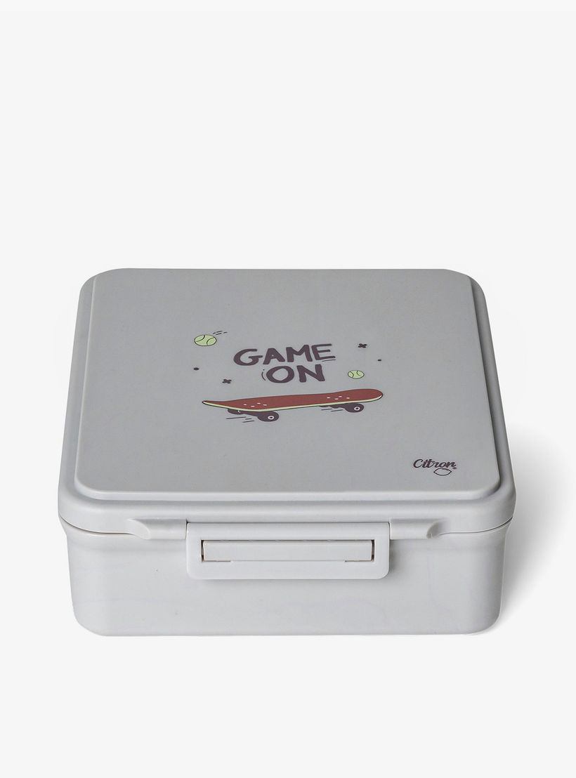 صندوق غداء مقسّم بغطاء بقفل مشبك وطبعات يونيكورن من سيترون - ضمان 6 أشهر-school-lunchessentials-lunchboxes-image-1