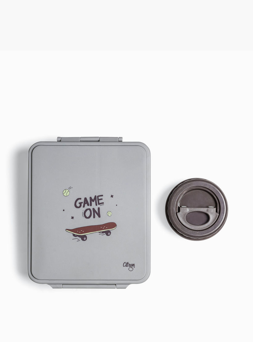 صندوق غداء مقسّم بغطاء بقفل مشبك وطبعات يونيكورن من سيترون - ضمان 6 أشهر-school-lunchessentials-lunchboxes-image-4