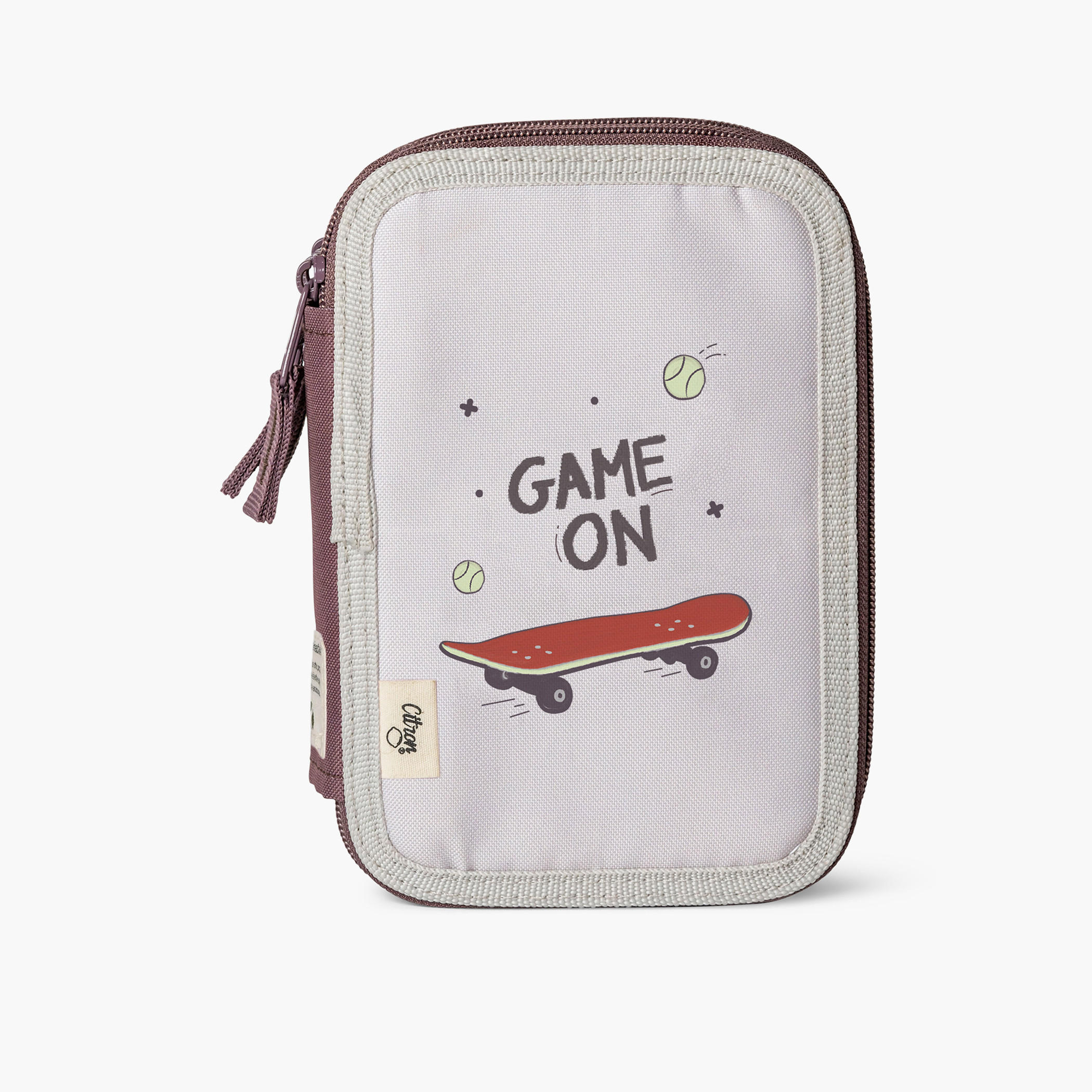 Citron Graphic Print Pencil Case with Zip Closure-school-stationery-pencilcases-image-5
