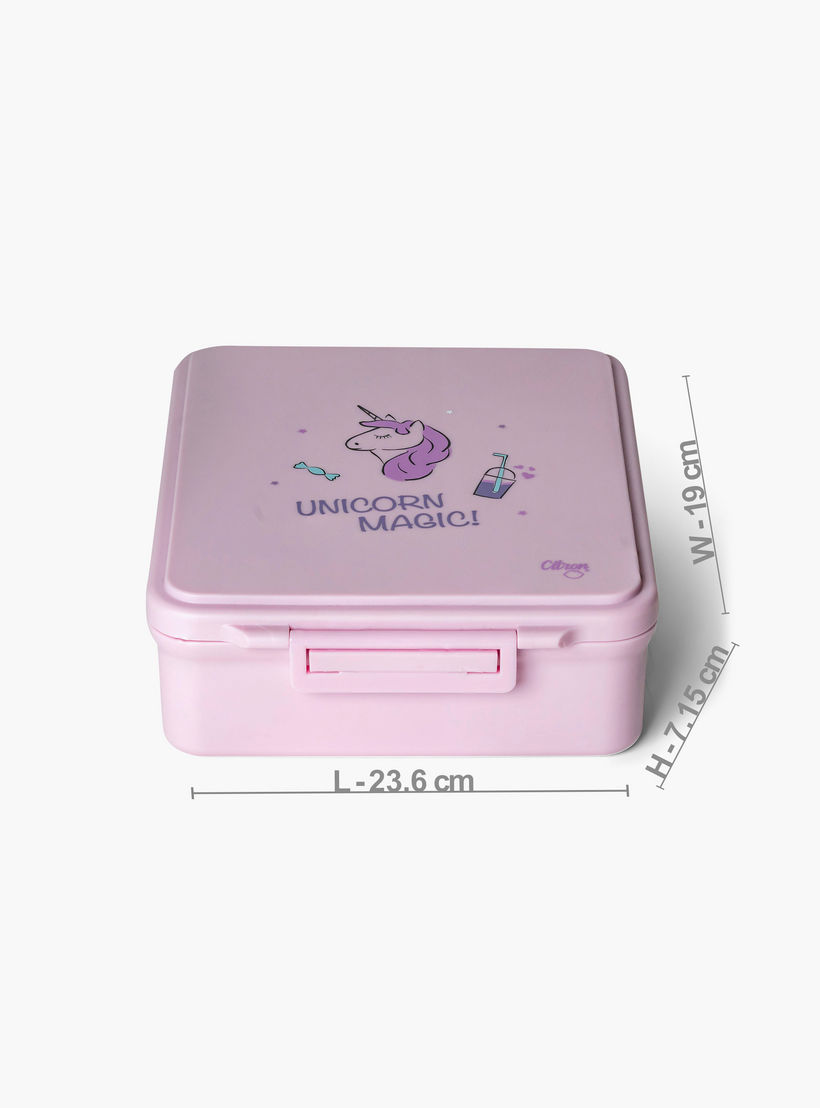 صندوق غداء مقسّم بغطاء بقفل مشبك وطبعات يونيكورن من سيترون - ضمان 6 أشهر-school-lunchessentials-lunchboxes-image-8