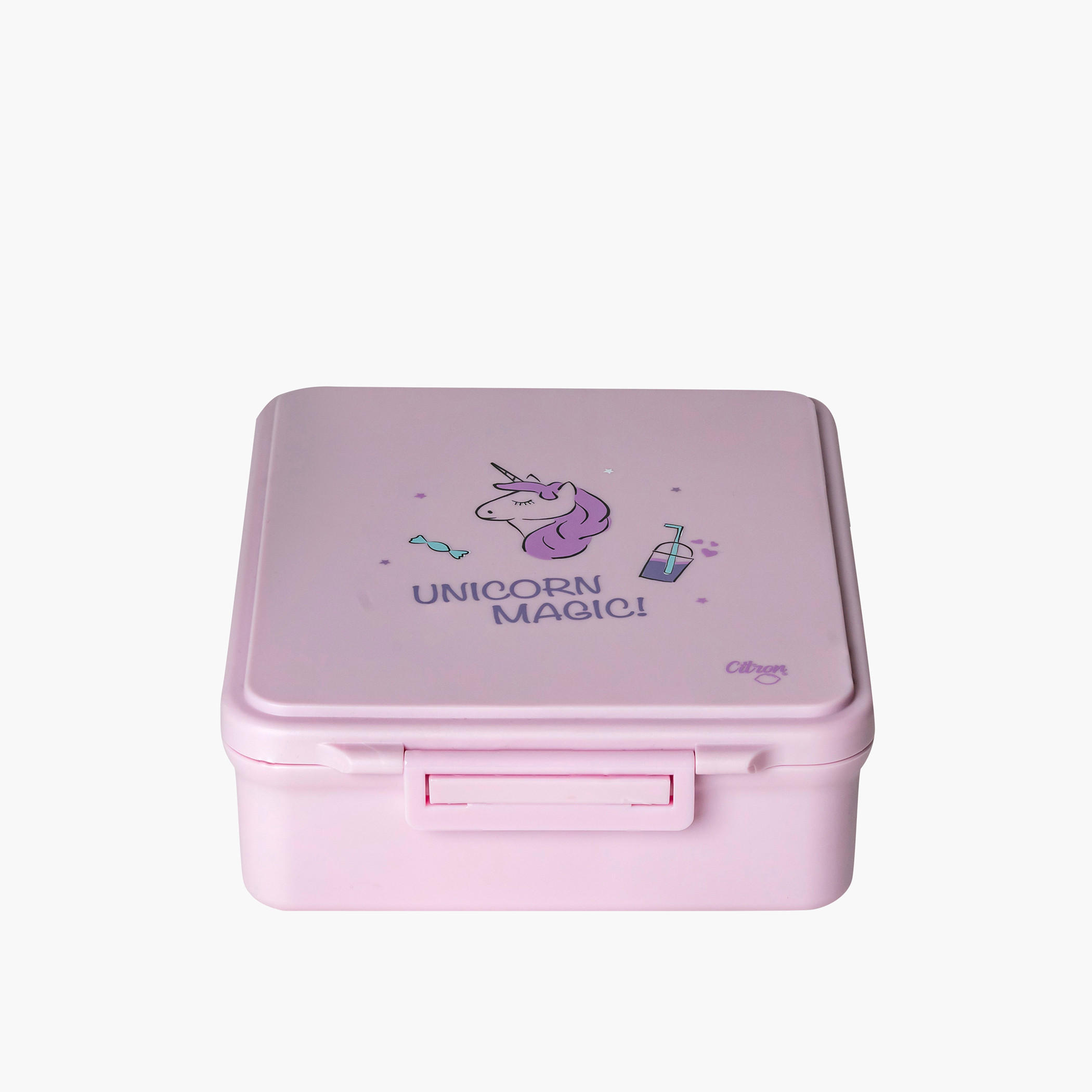Citron Unicorn Print Sectioned Lunch Box with Clip Lock Lid6 -Month Warranty-school-lunchessentials-lunchboxes-image-6