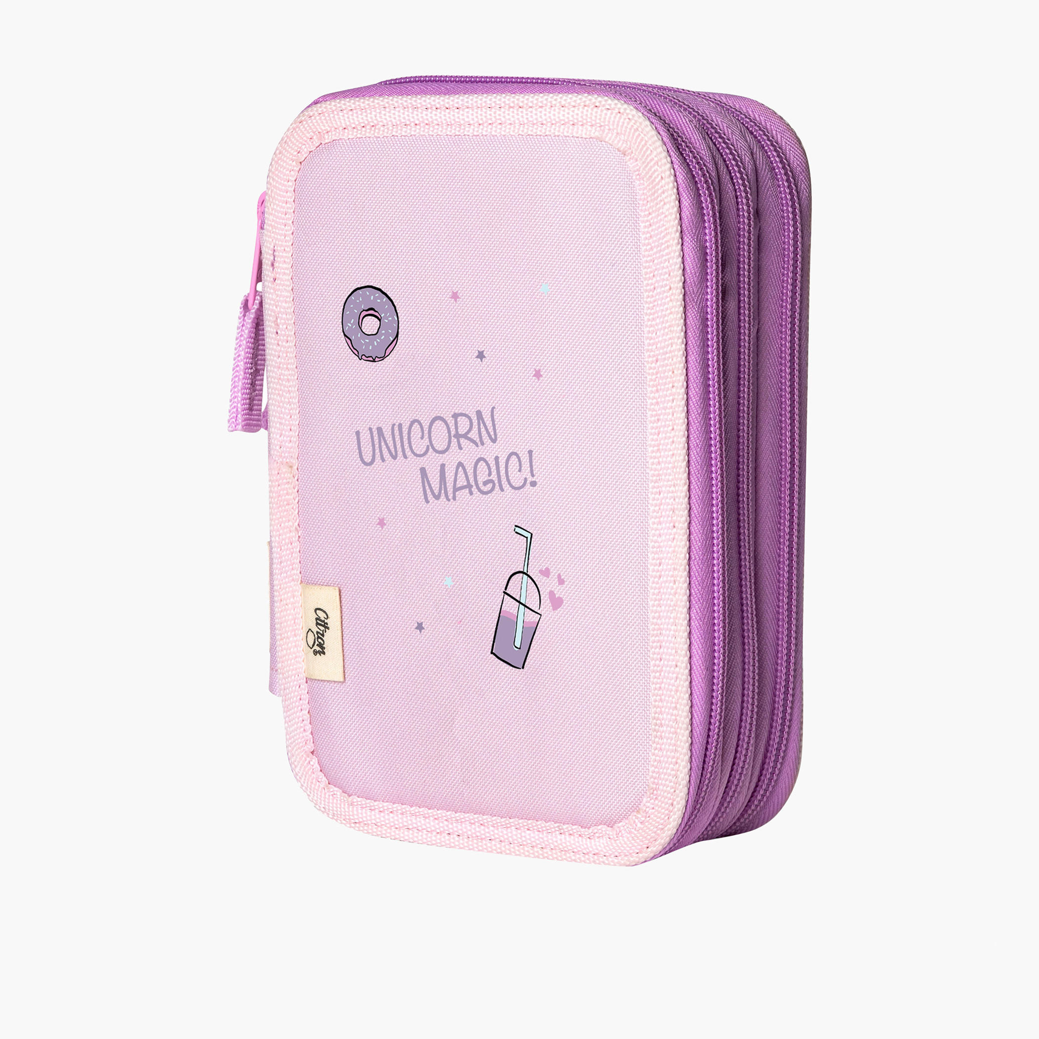 مقلمة بسحاب إغلاق وطبعات يونيكورن من سيترون-school-stationery-pencilcases-image-6