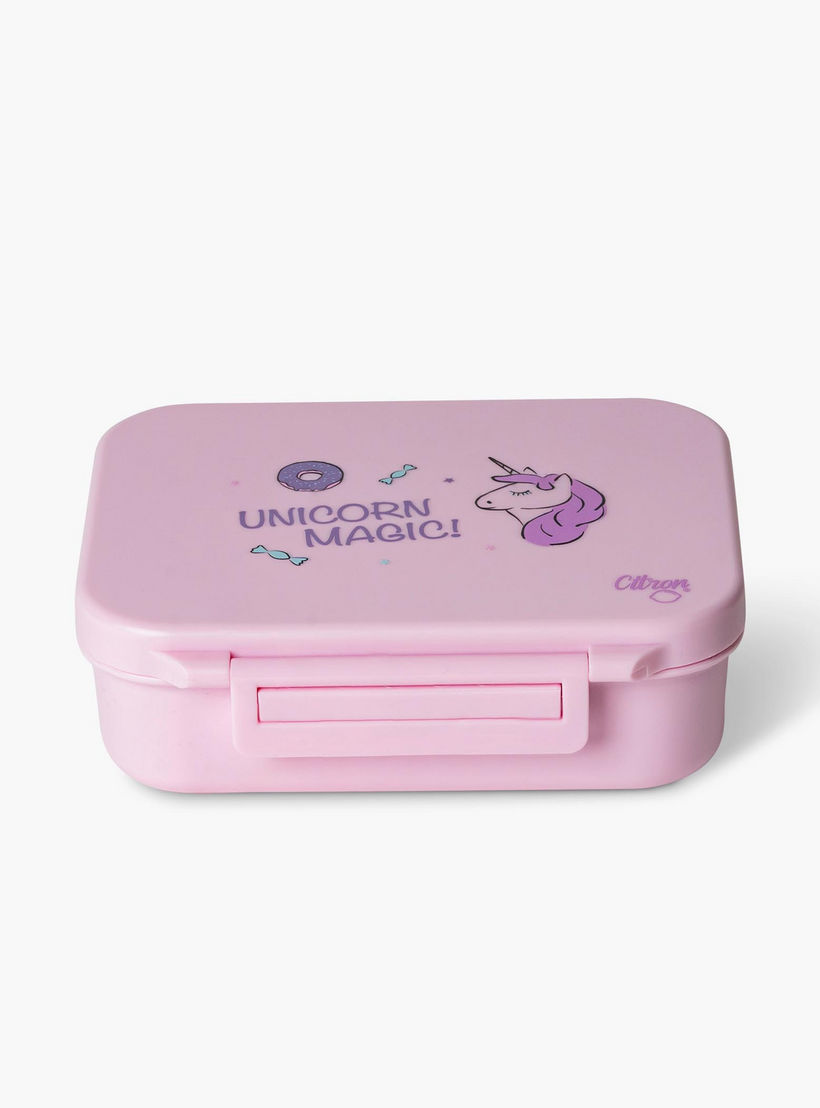 Citron Floral Print Lunch Box with Clip Lock-school-lunchessentials-lunchboxes-image-1