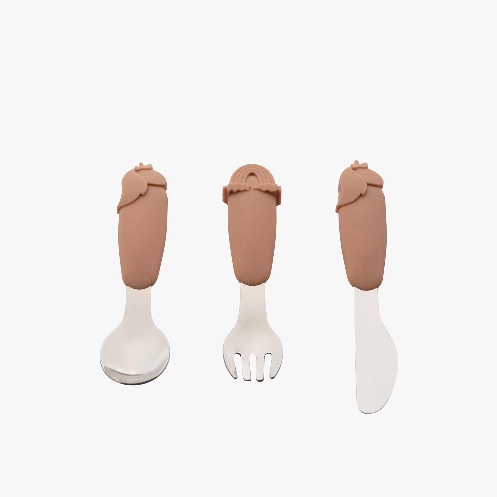 Citron Dinosaur Embossed 3-Piece Stainless Steel Cutlery Set-household-dining-cutlery-cutlerysets-image-1