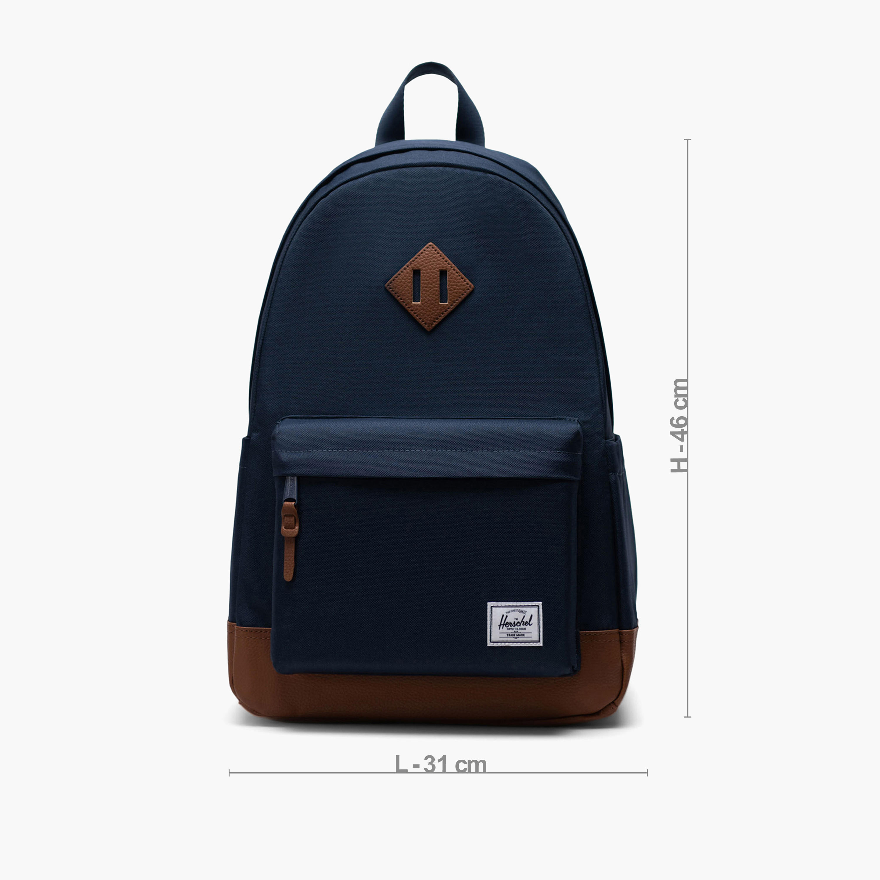 Herschel Supply Co Solid Backpack with Adjustable Straps and Zip Closure - 15x32x45 cms-school-bagsandbackpacks-backpacks-image-3