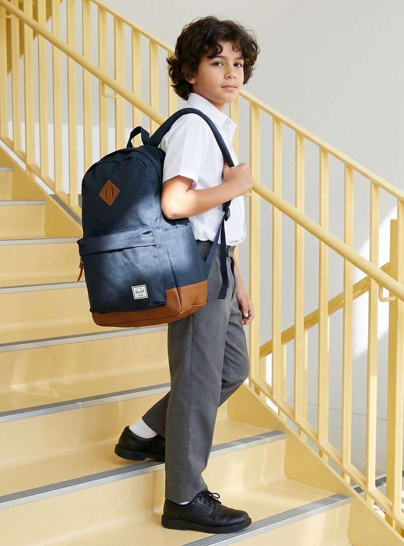 شنطة ظهر سادة بحمالات قابلة للتعديل وسحاب إغلاق من هيرشيل سبلاي كو - 15x32x45 سم-school-bagsandbackpacks-backpacks-image-3
