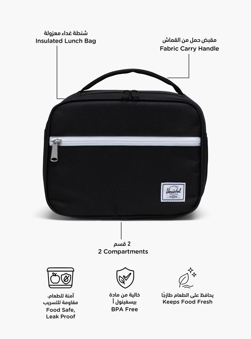 Herschel Supply Co Solid Lunch Bag with Handle and Zip Closure-school-lunchessentials-lunchbags-image-2