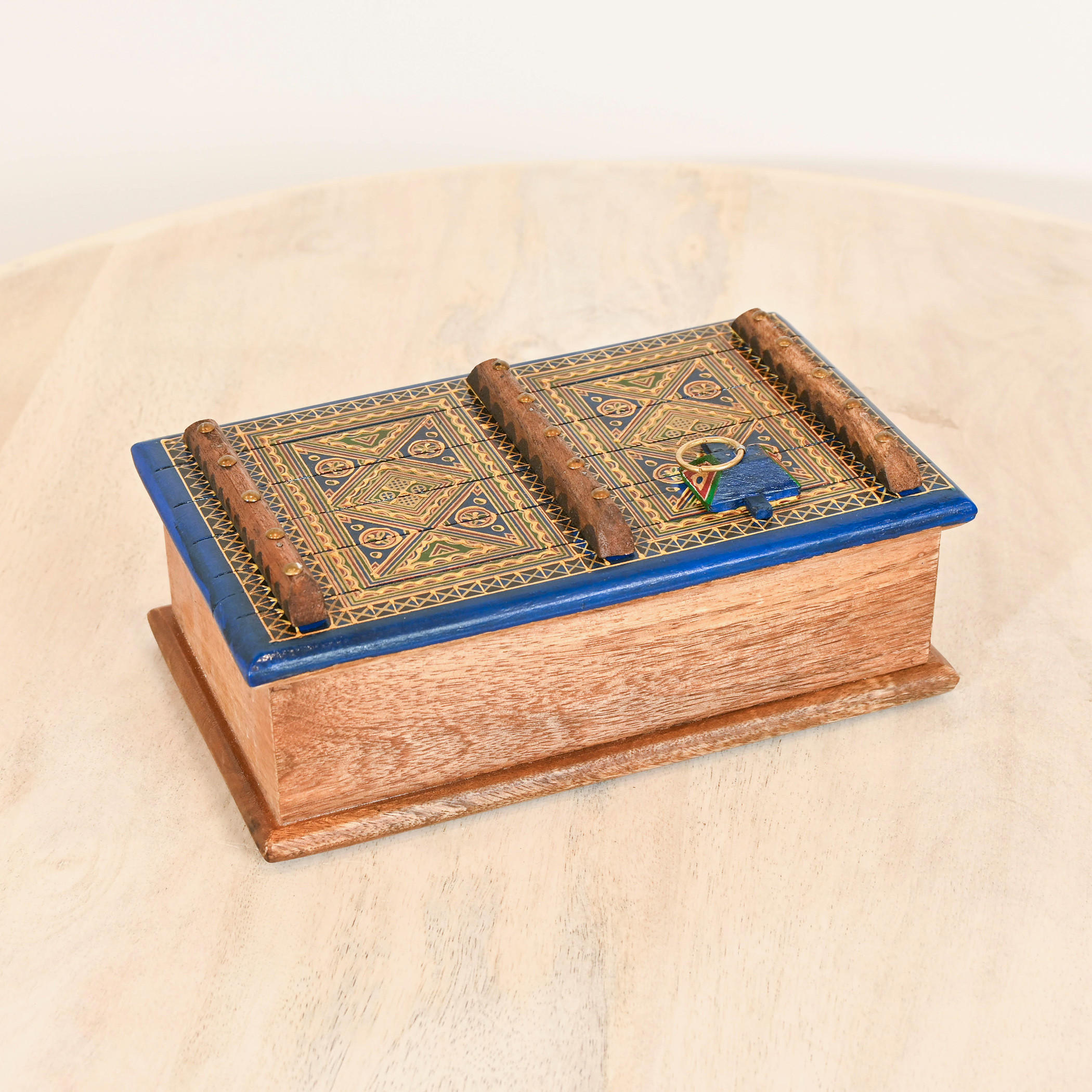 Home Carving Wooden Decorative Box - 15x25x9 cms-household-decor-boxesandtrays-image-2