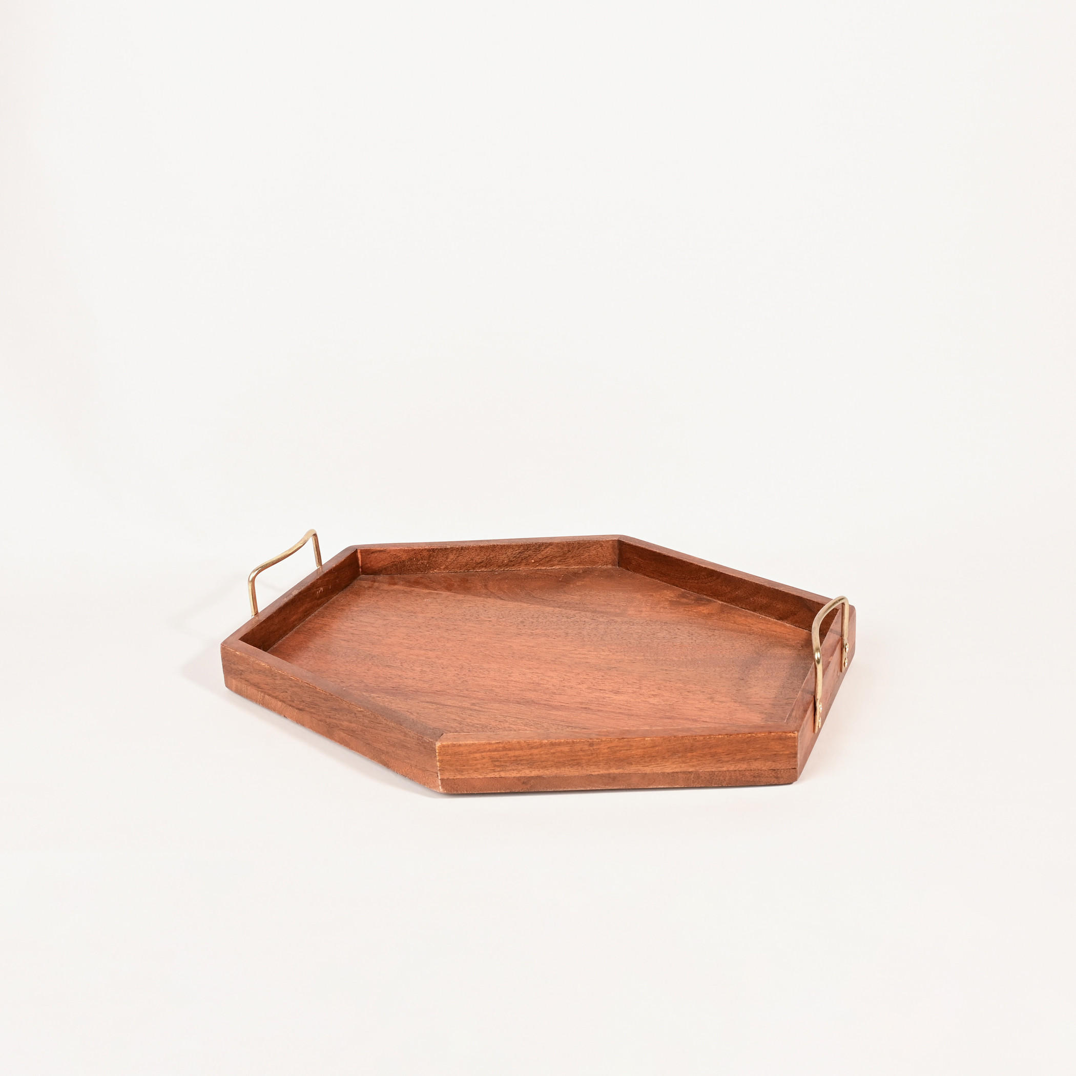 صينية تقديم خشبية سداسية بمقابض من هوم كارفينج - 40 سم-household-dining-serveware-servingtrays-image-3
