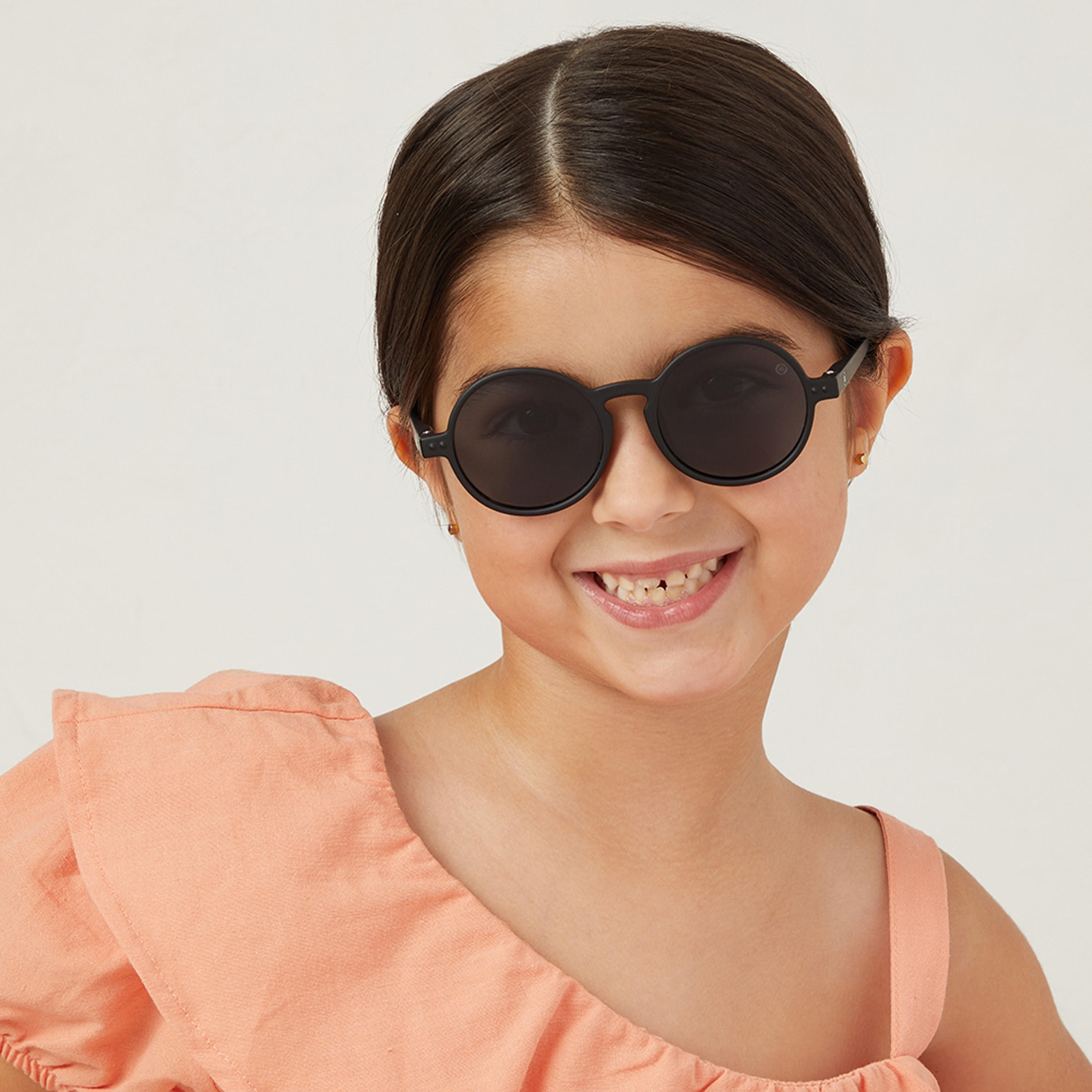 Babamio Kids Grey Lens 46 MM Round Sunglasses | BAB-000501-0107-girls-accessories-sunglasses-image-5